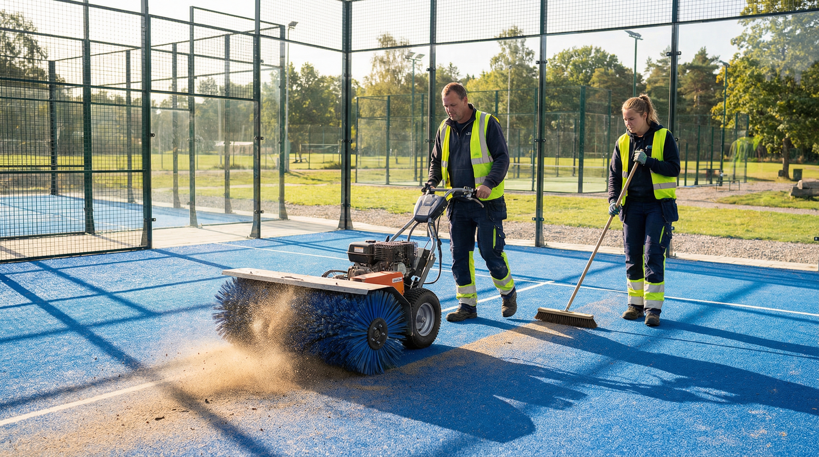 padel court maintenance crew