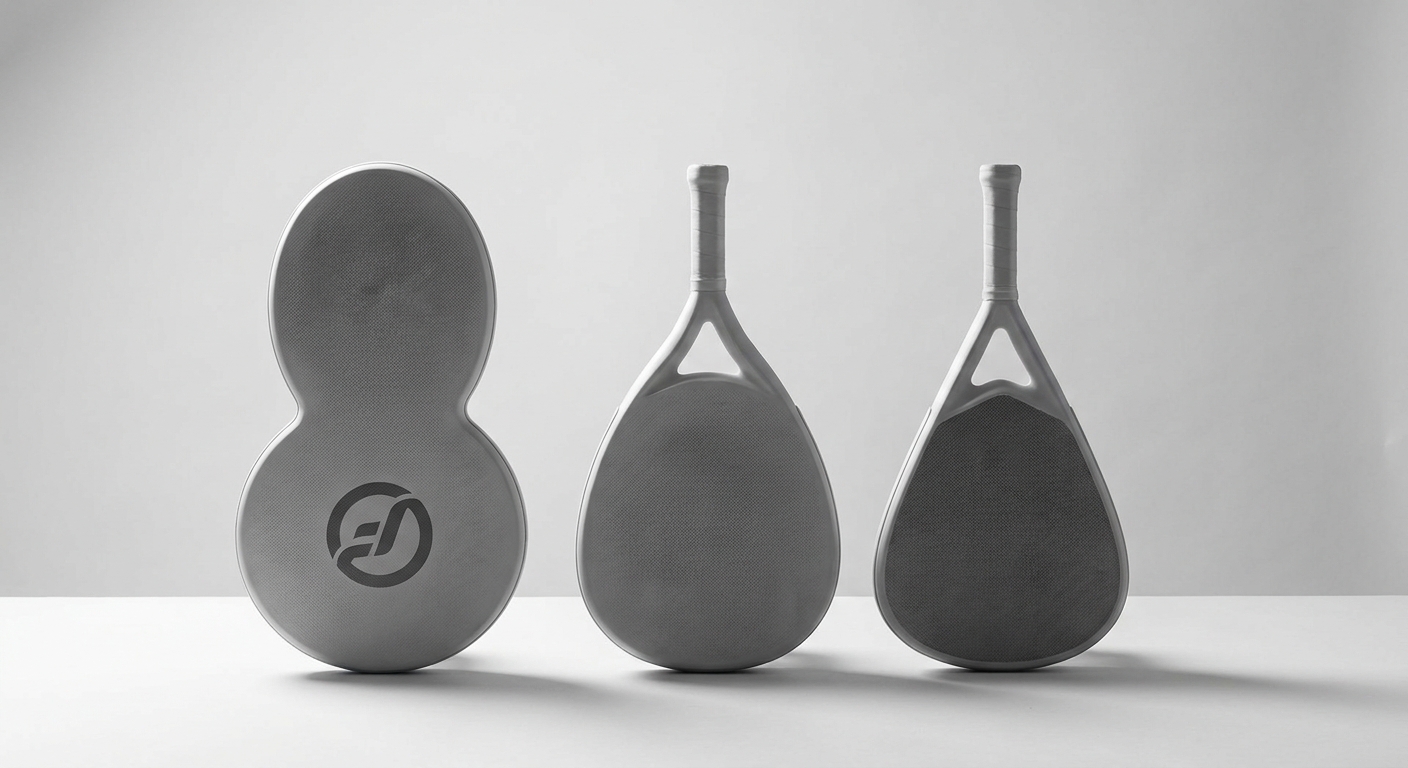 padel racket silhouette comparison