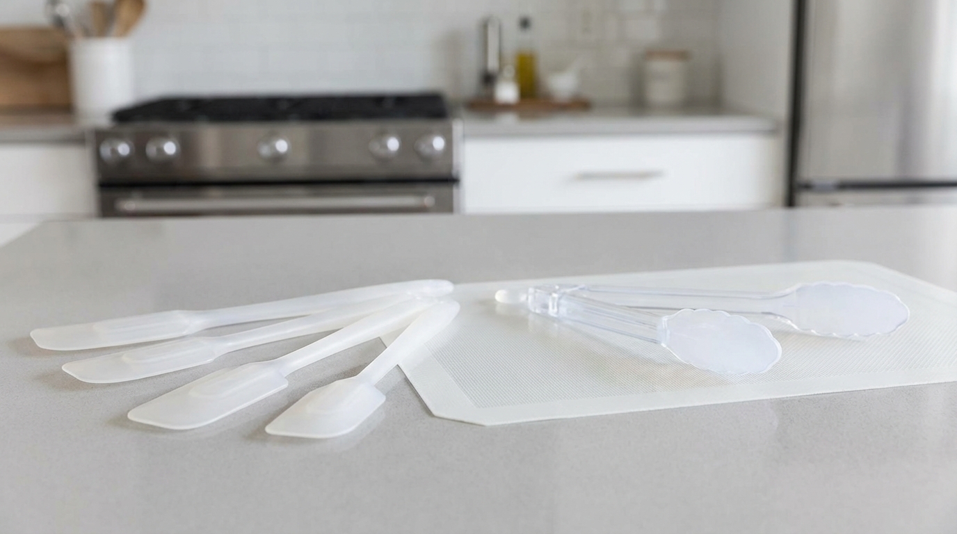 photorealistic silicone kitchenware closeup