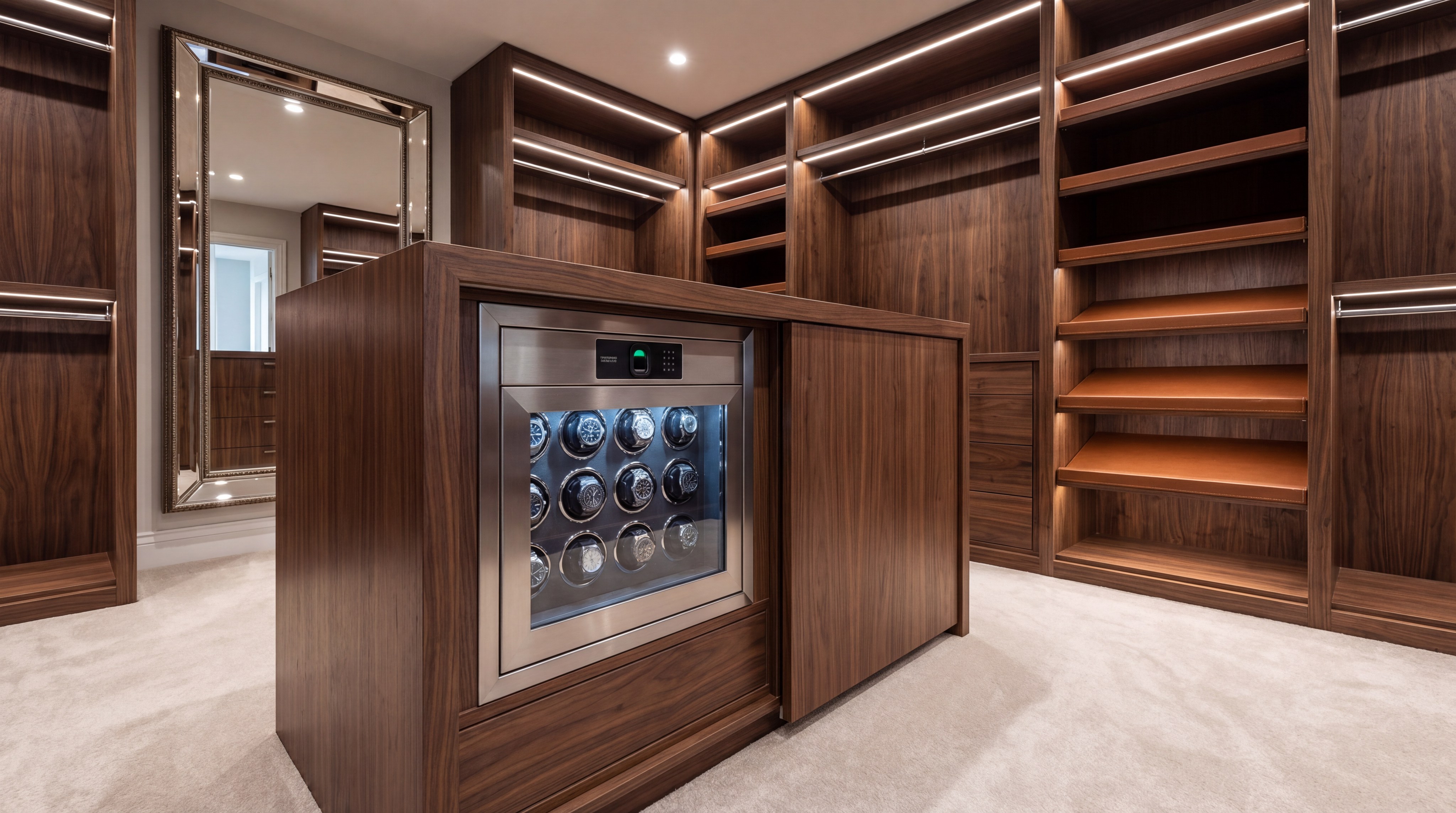 luxury watch winder safe closet