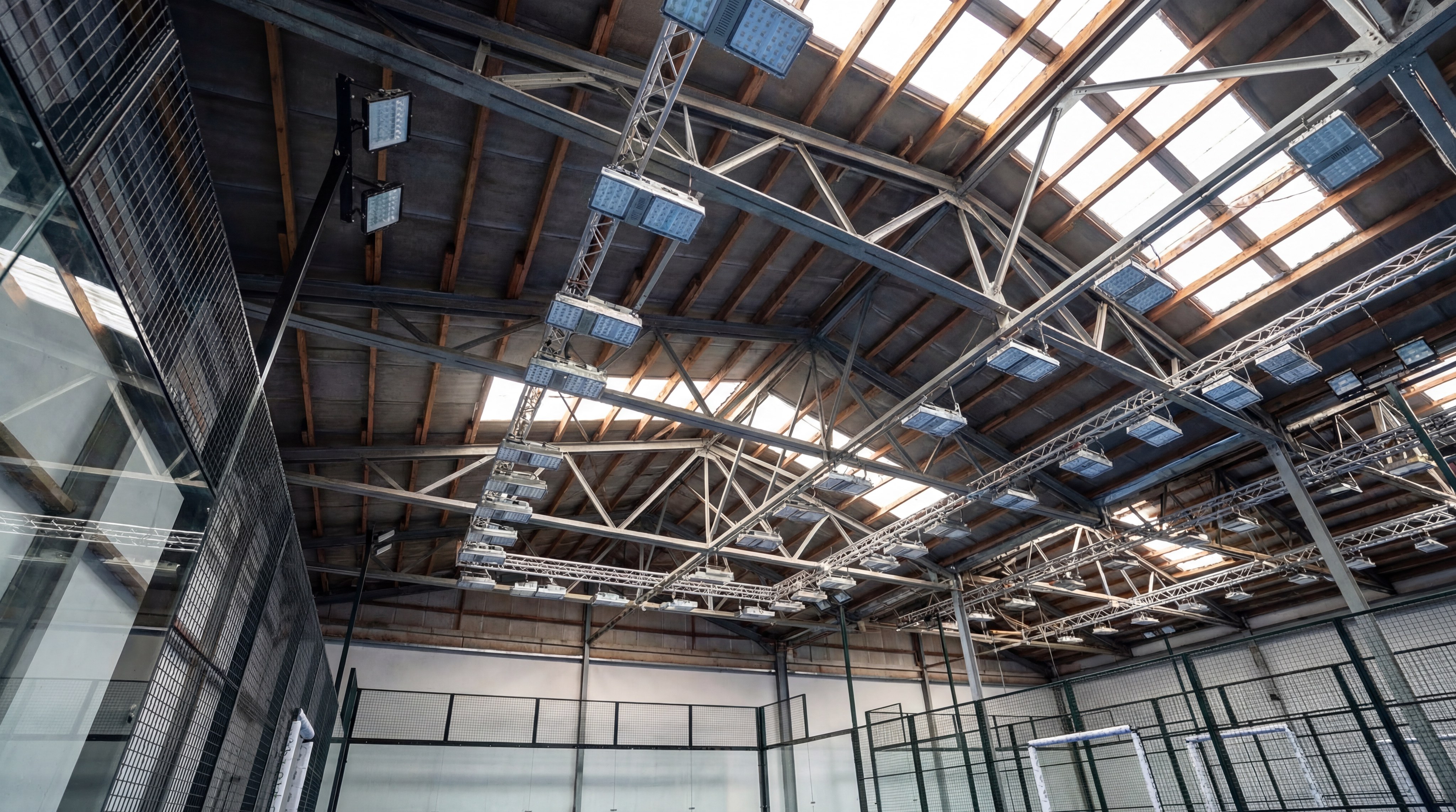 padel court ceiling interior