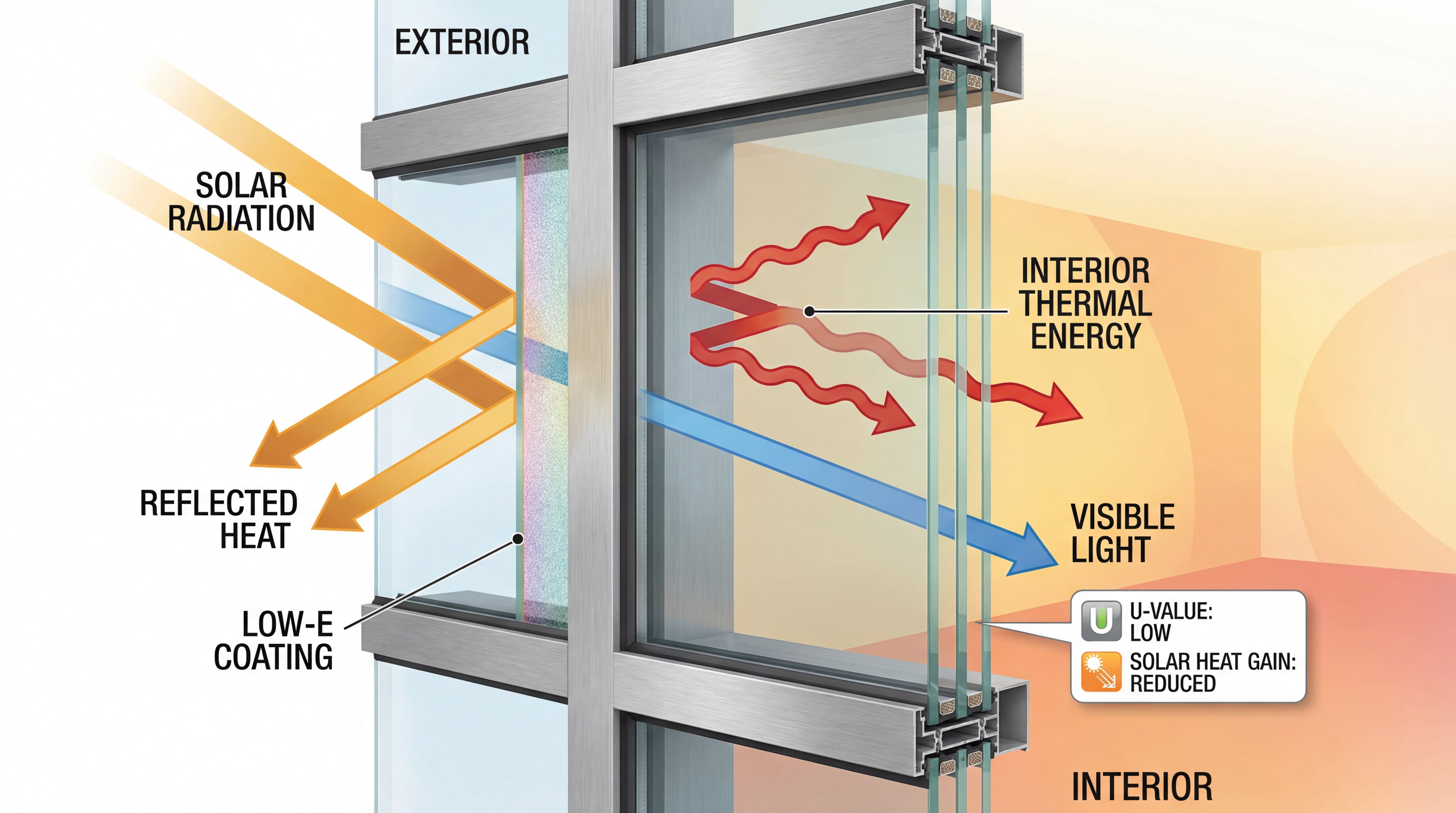 Low-E Curtain Wall Glass Performance Diagram