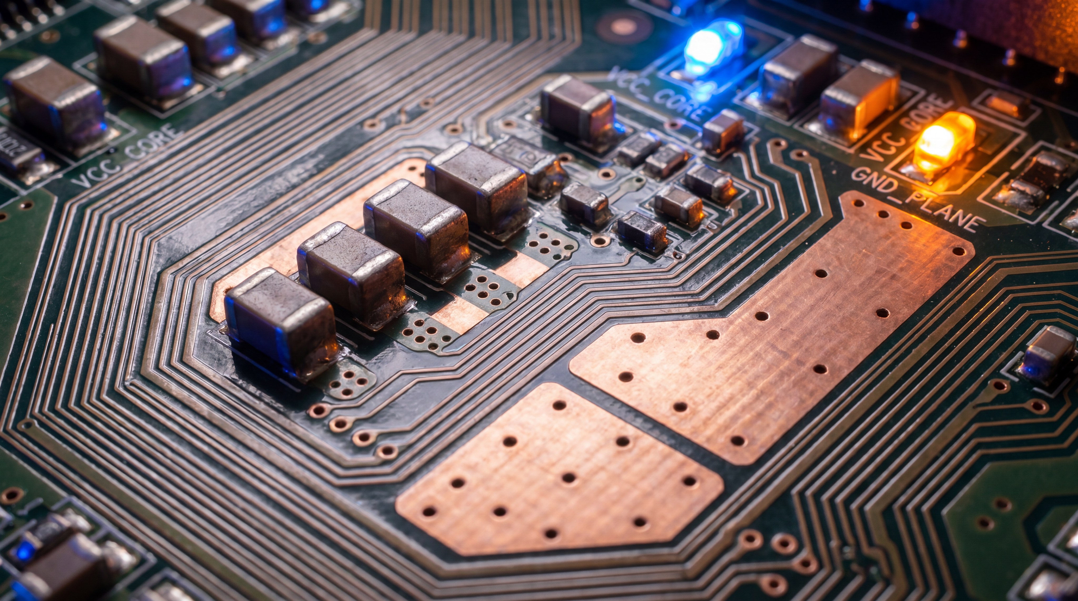 pdn design pcb closeup