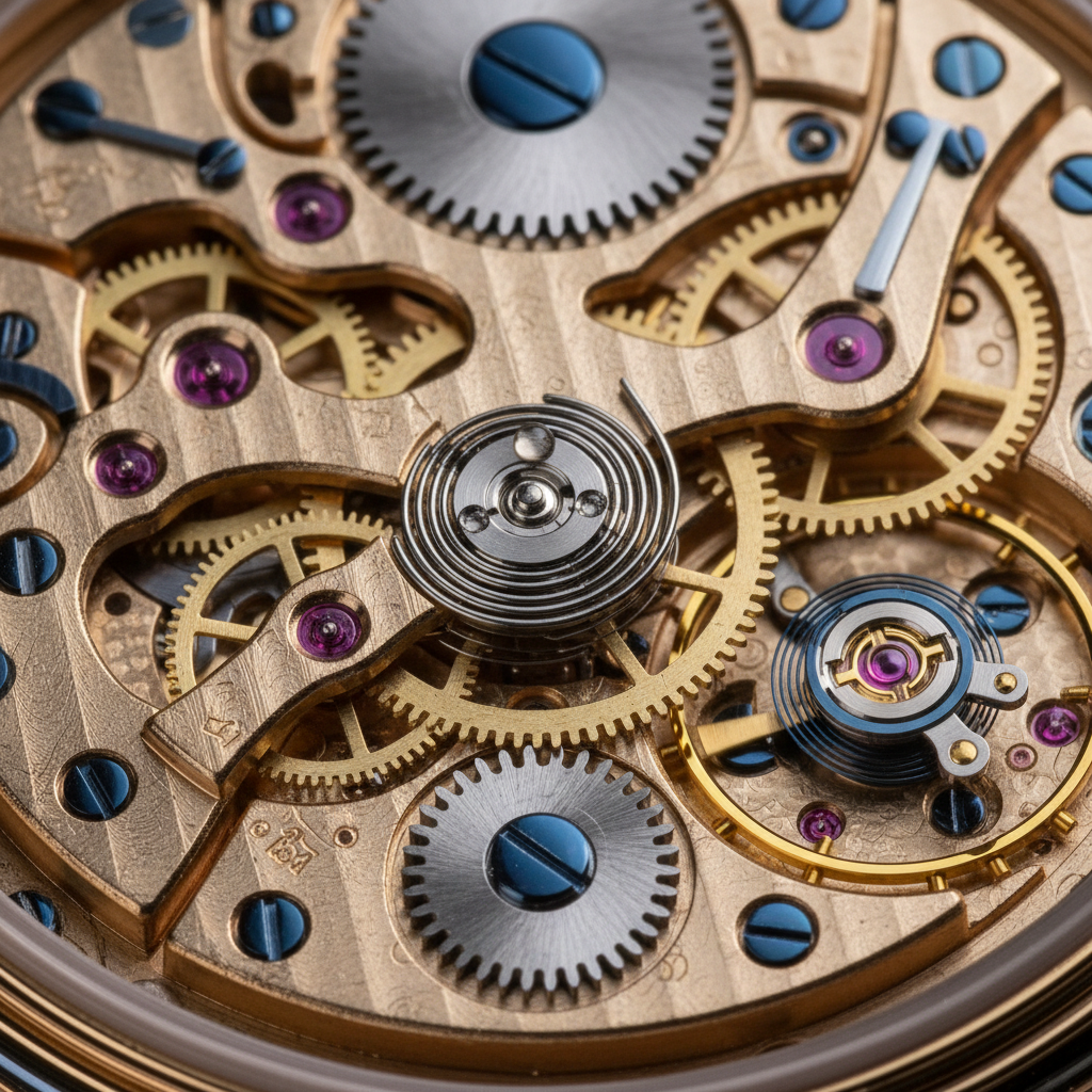 Macro photography of intricate mechanical watch movements and gears