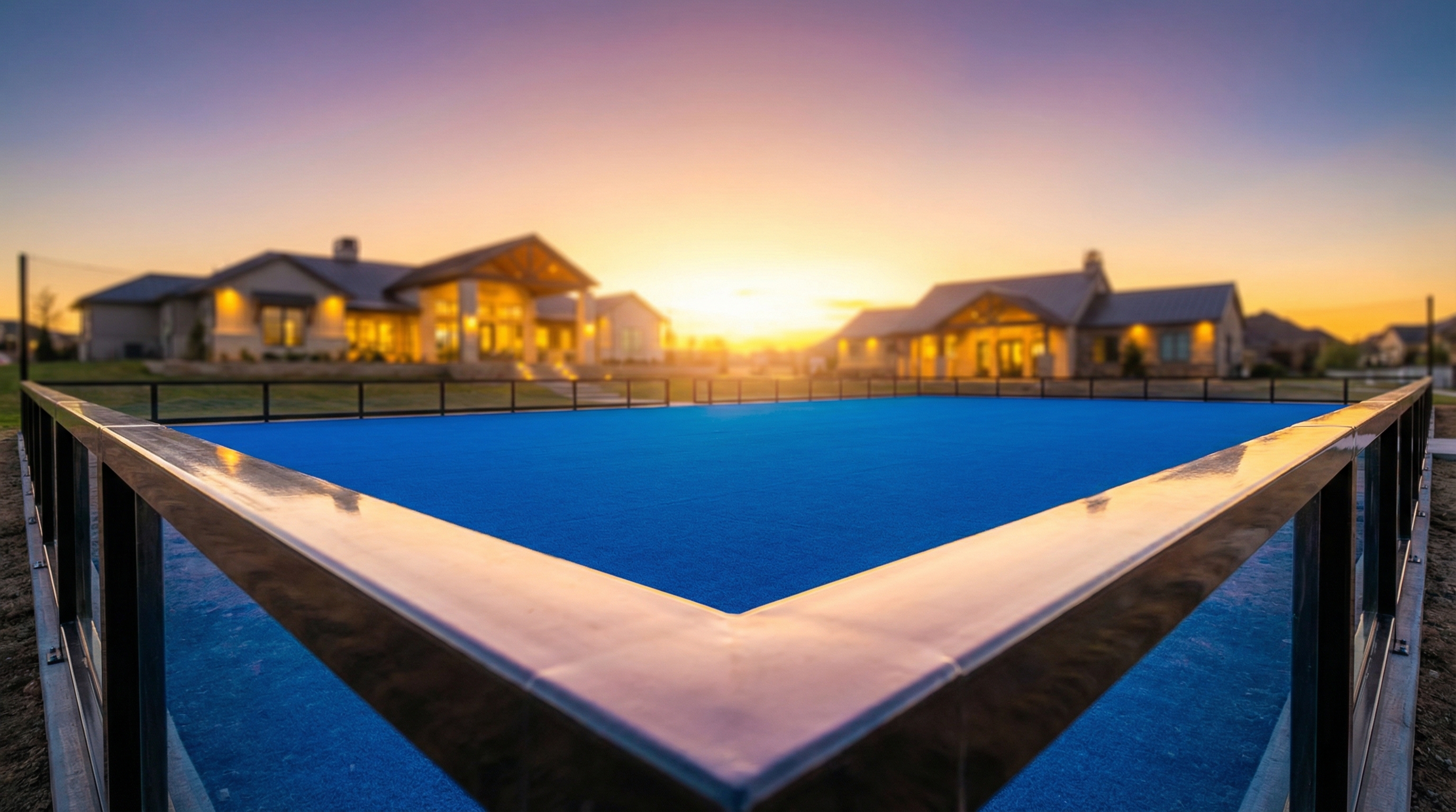 padel court sunset architectural