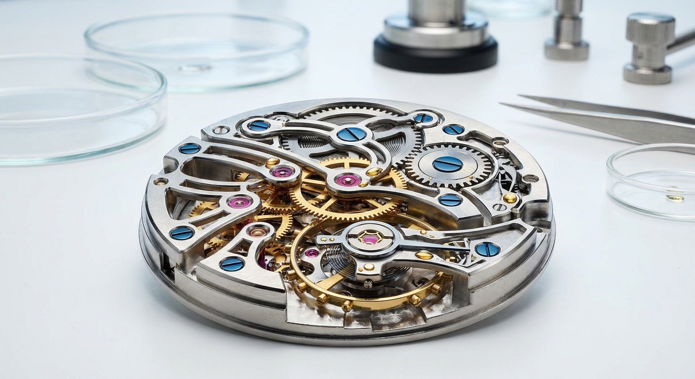 luxury watch movement detail