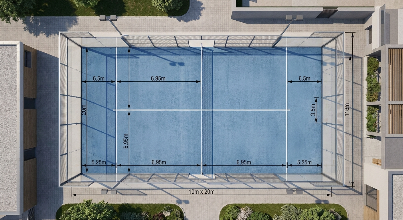 padel court architectural rendering