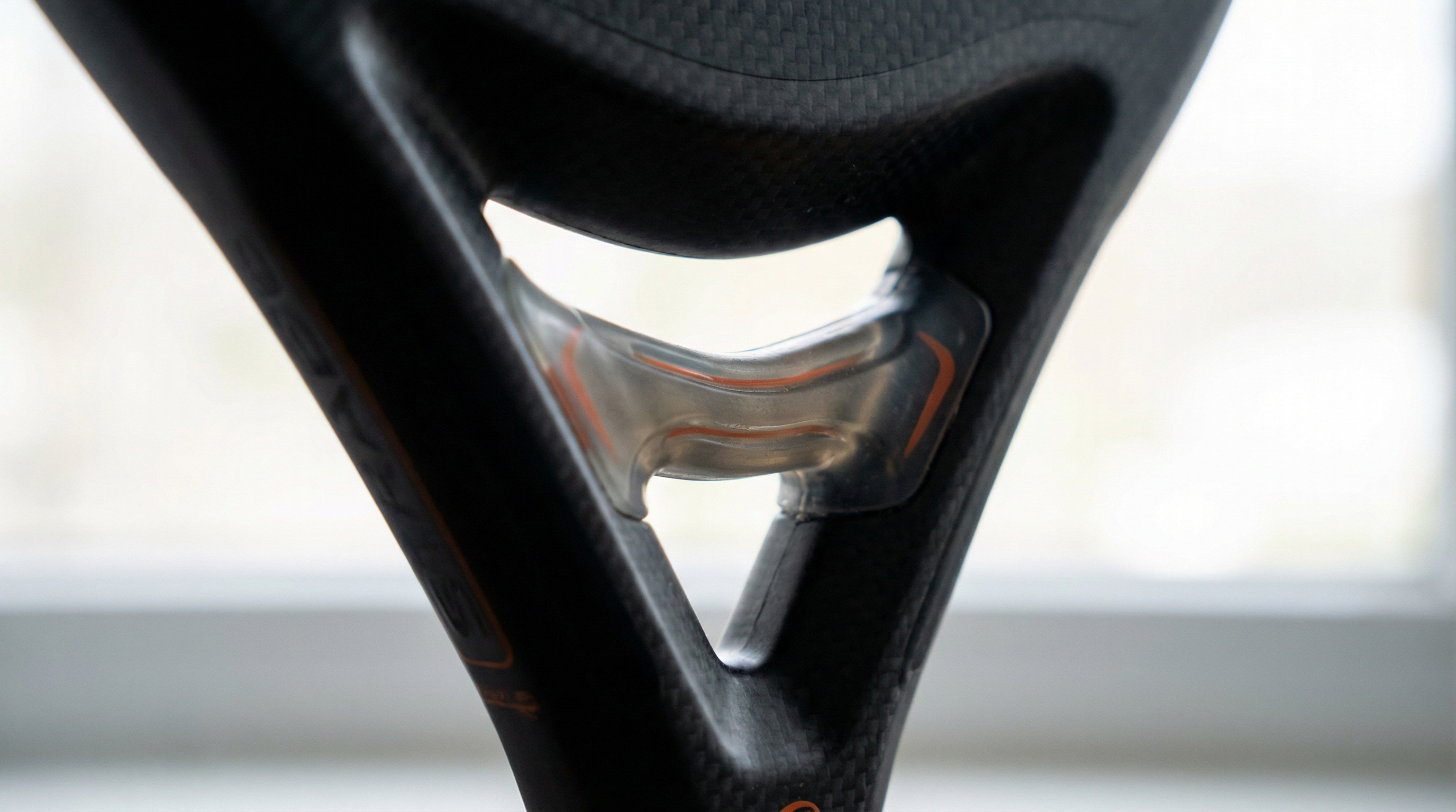 padel racket bridge close up