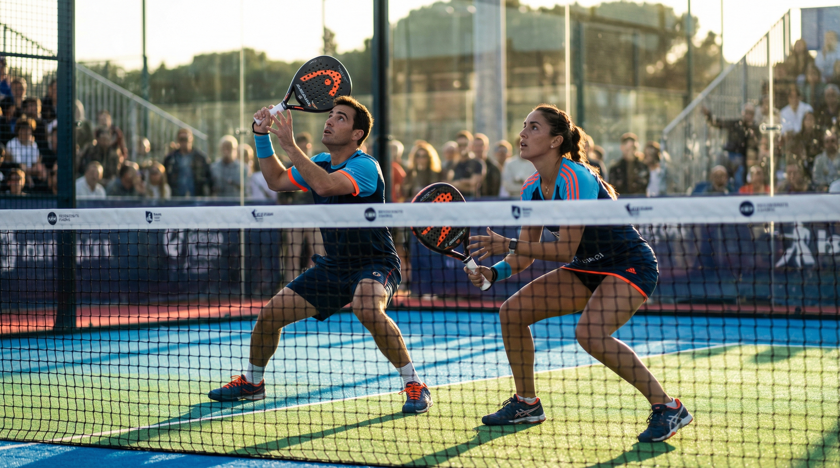 padel players bandeja defensive