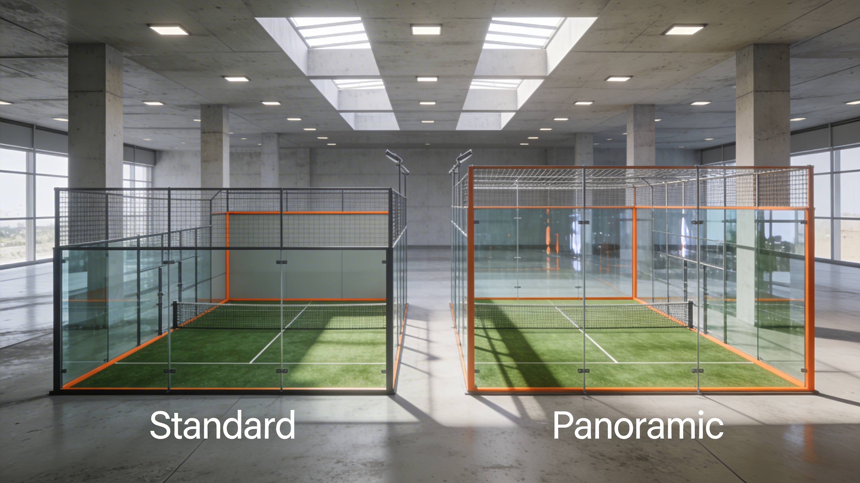 Comparison of padel court models
