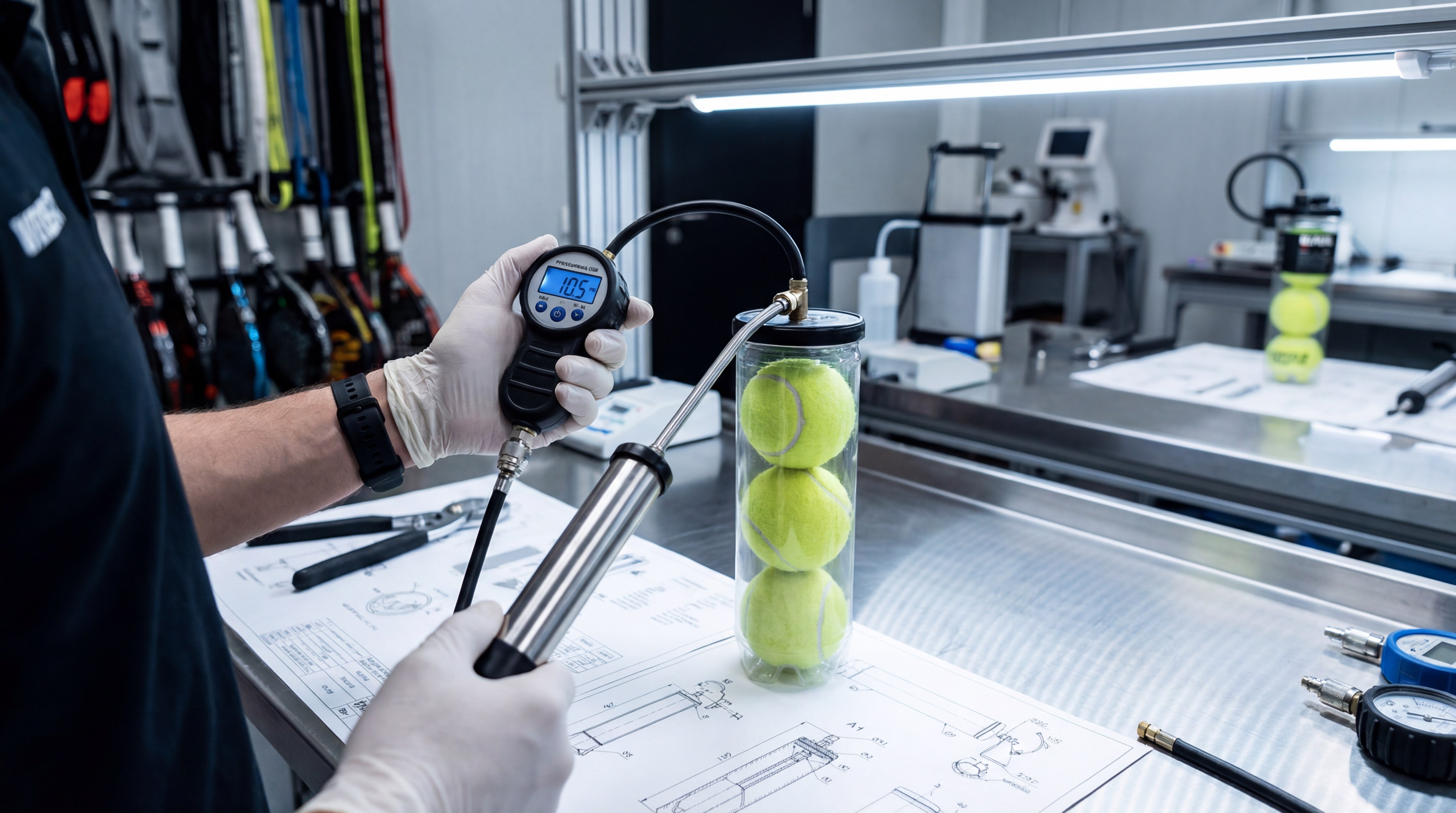 padel ball pressure testing