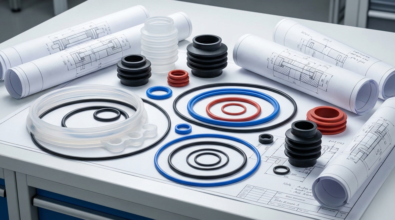 custom silicone gaskets display