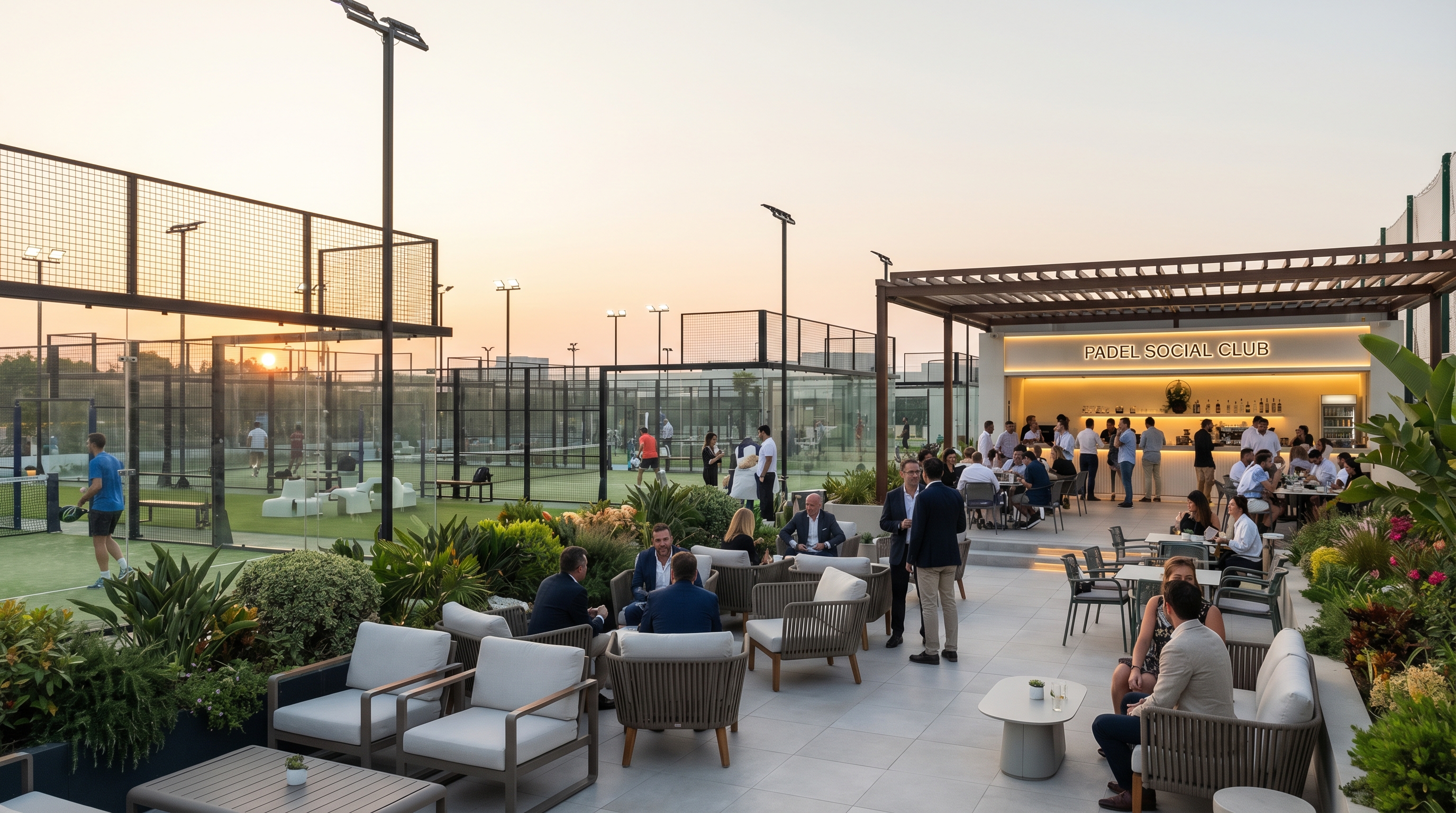 elegant padel club facility
