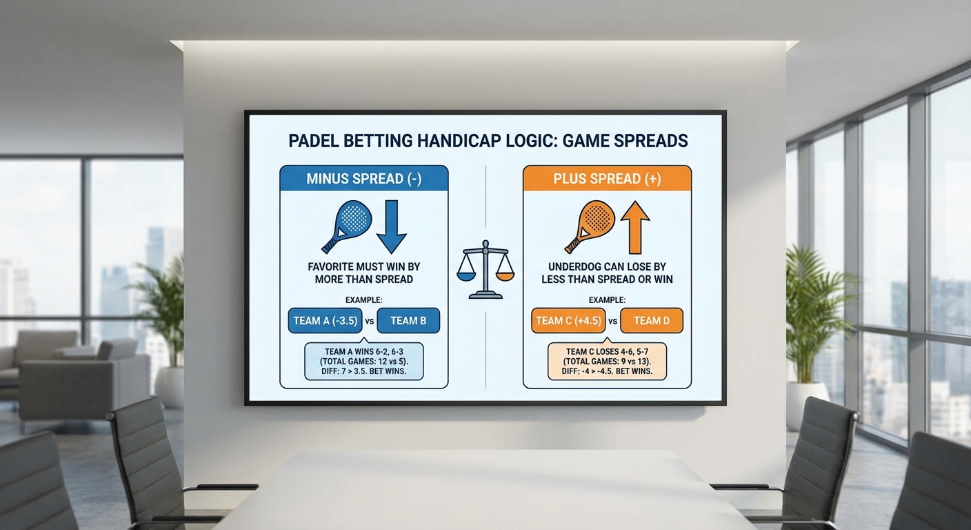 padel betting handicap infographic