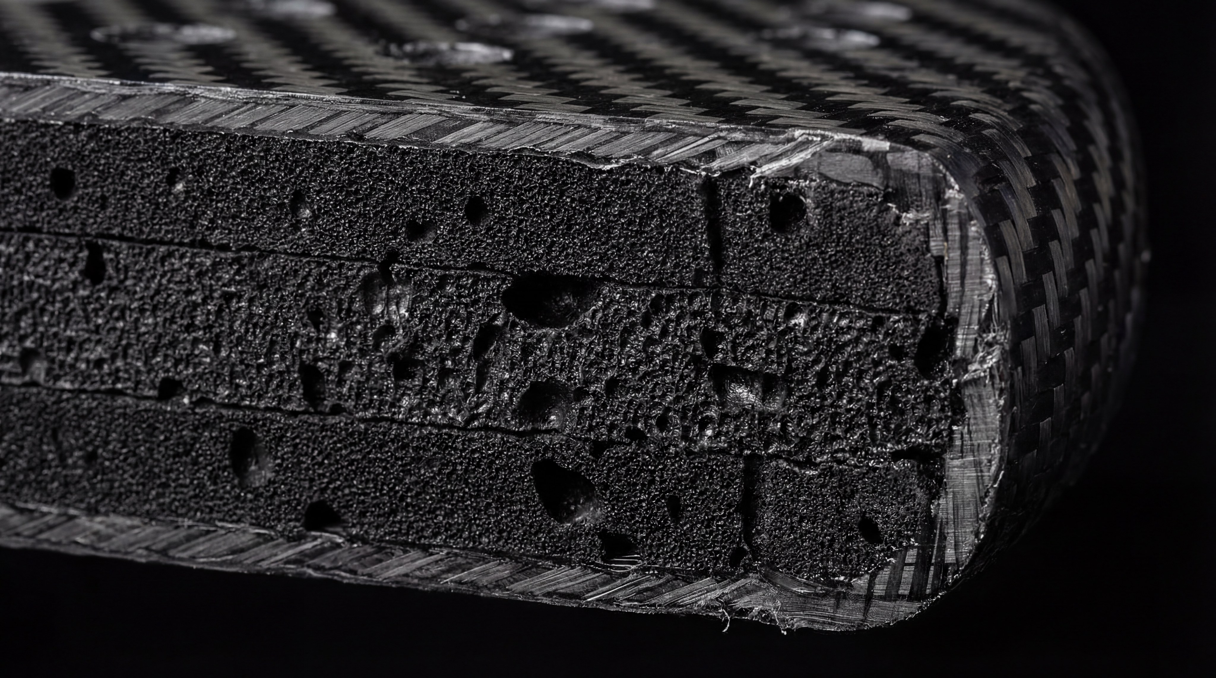 padel racket macro cross section