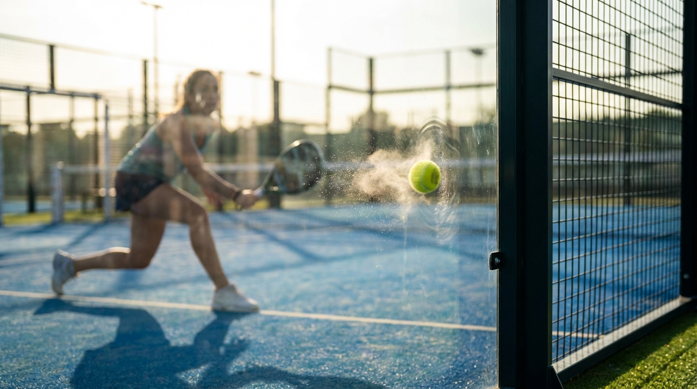 padel court ball rebound shot