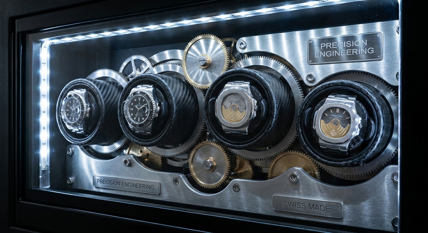 Watch winder safe mechanism