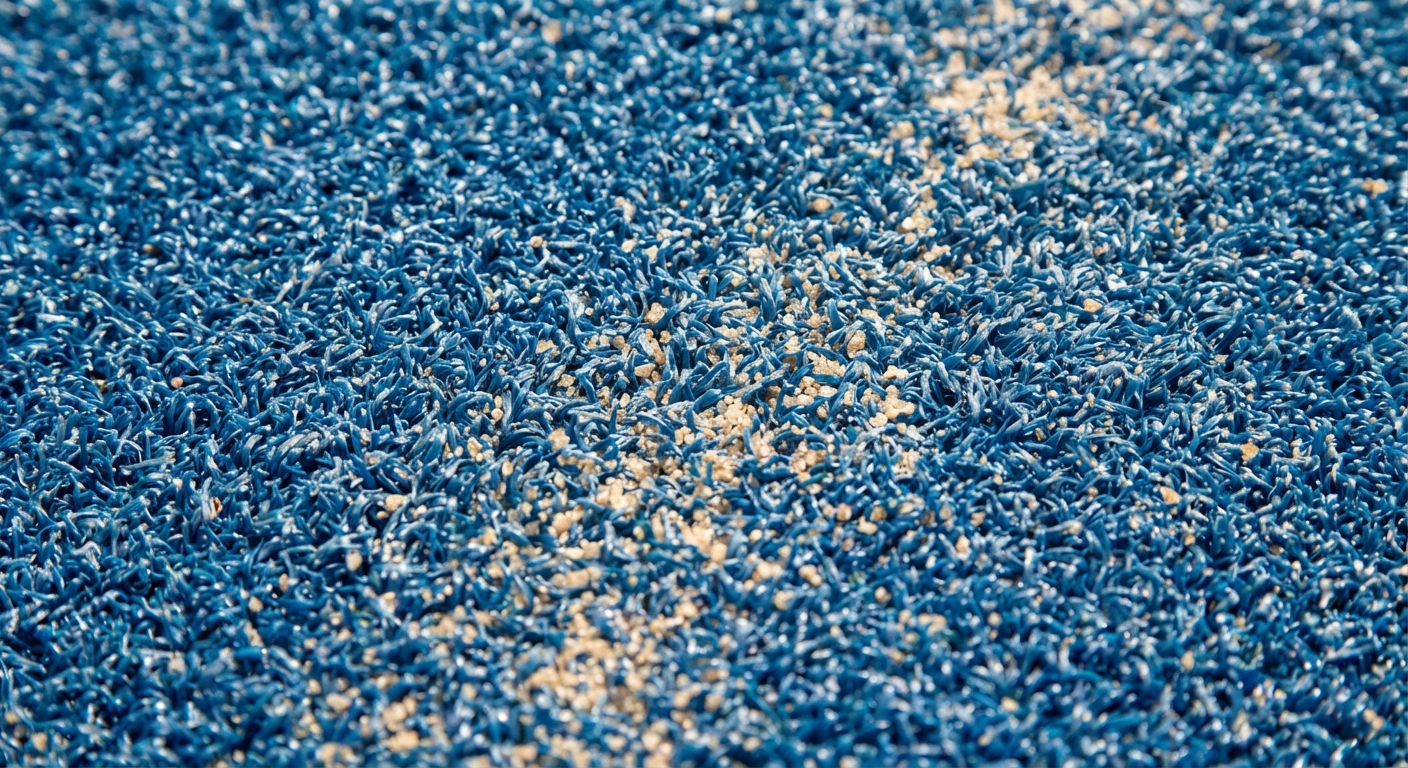 Close-up of padel court turf texture
