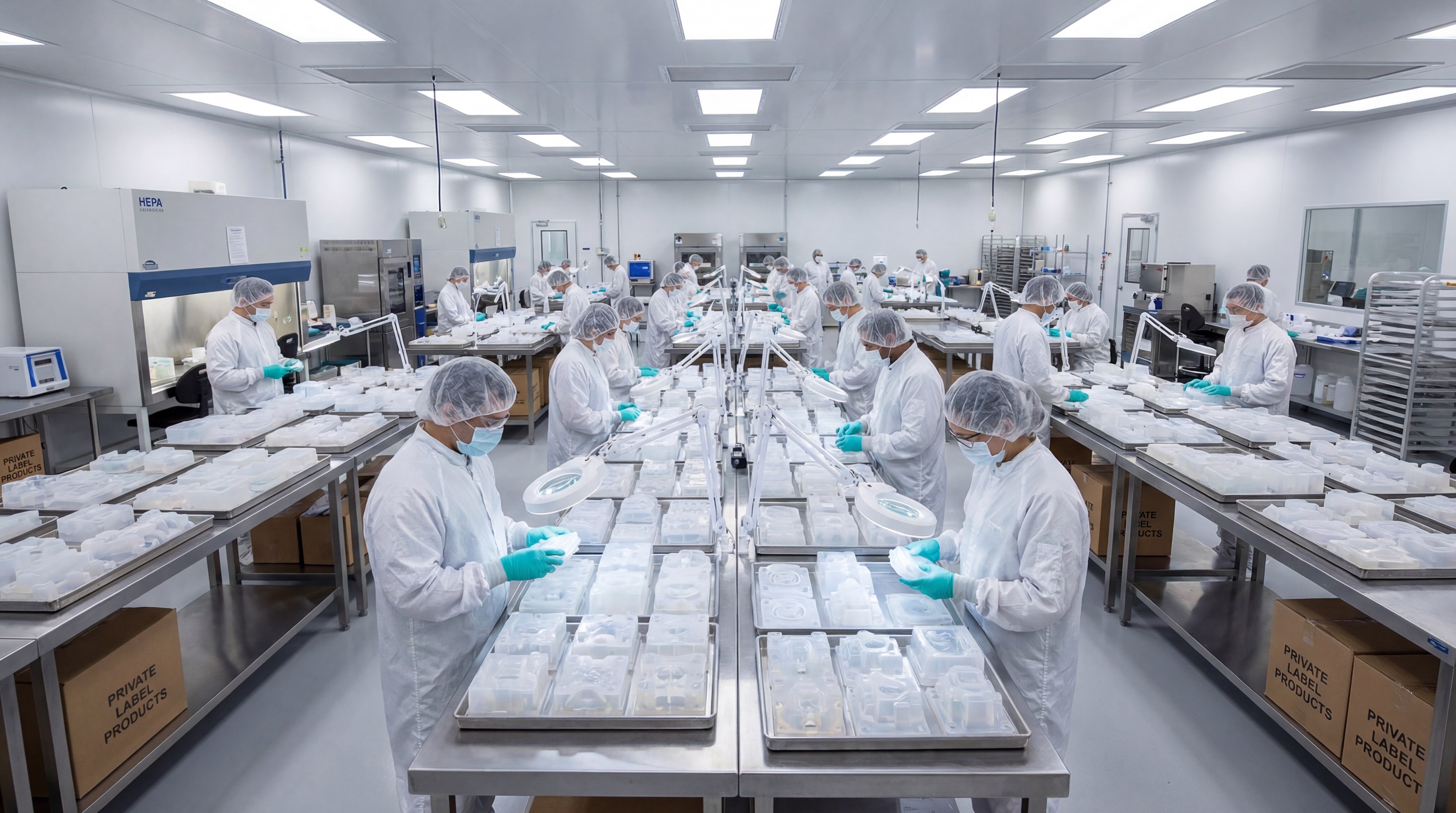 Industrial cleanroom inspection for silicone molds