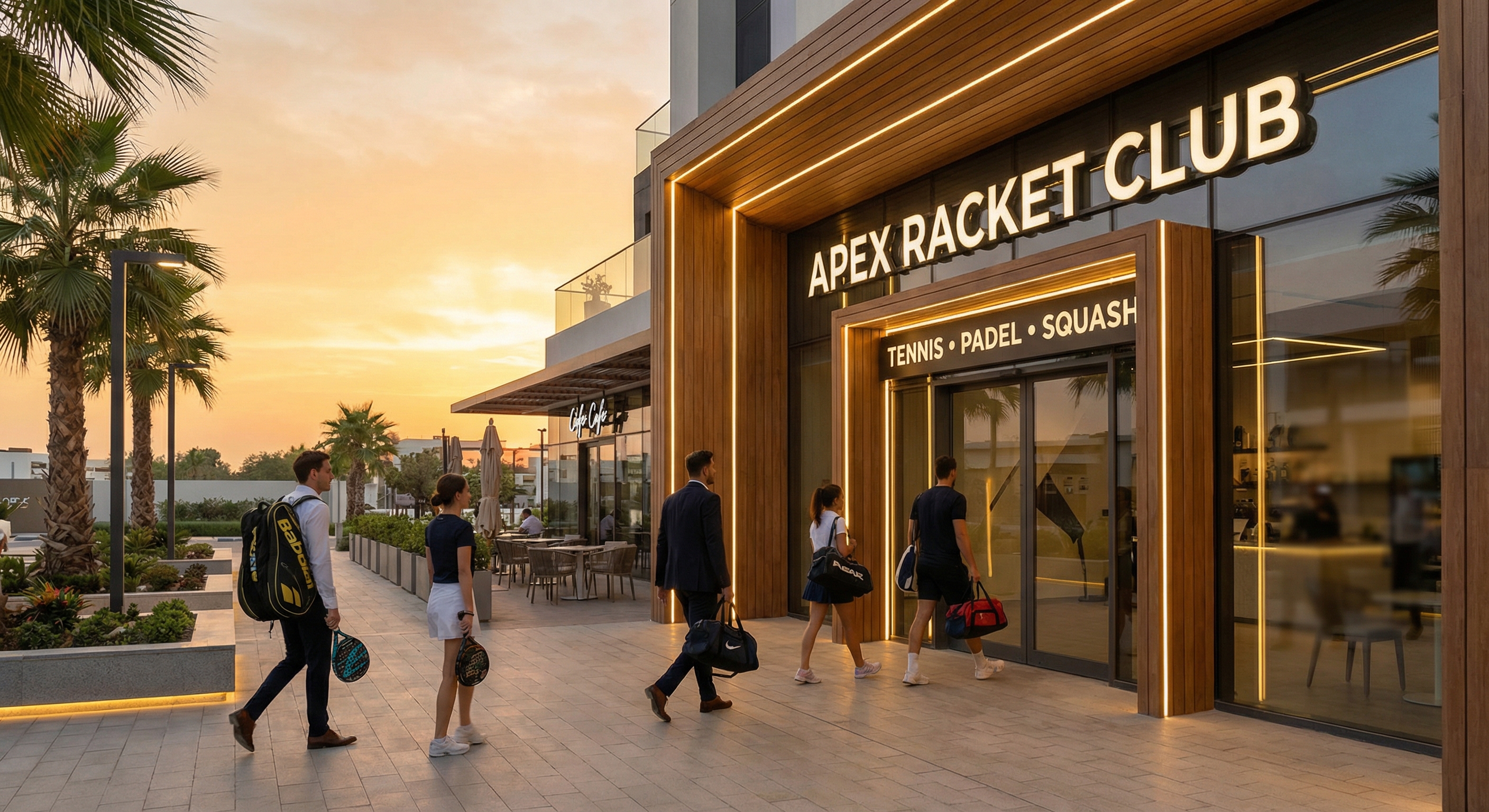 modern club entrance