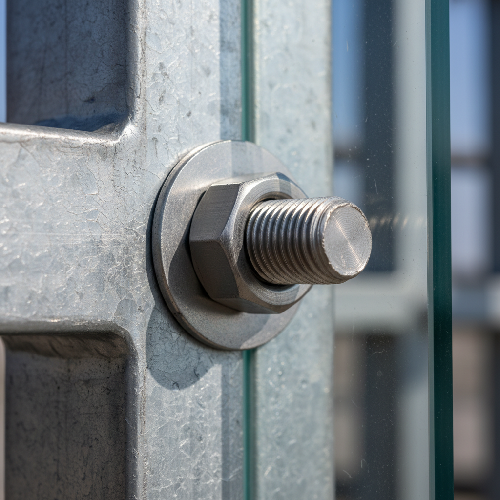 Internal Framework: A low-angle shot looking up at the corner of a padel court frame. index 8