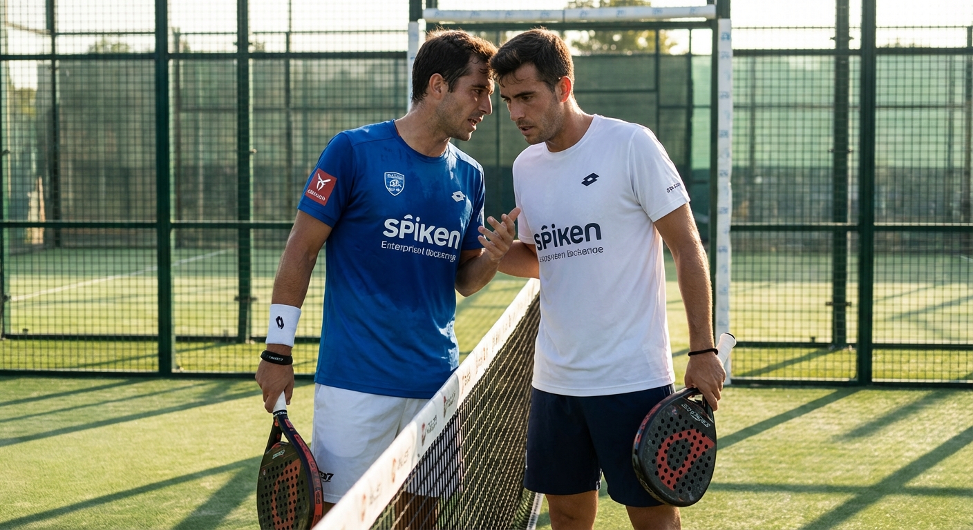 padel doubles team portrait
