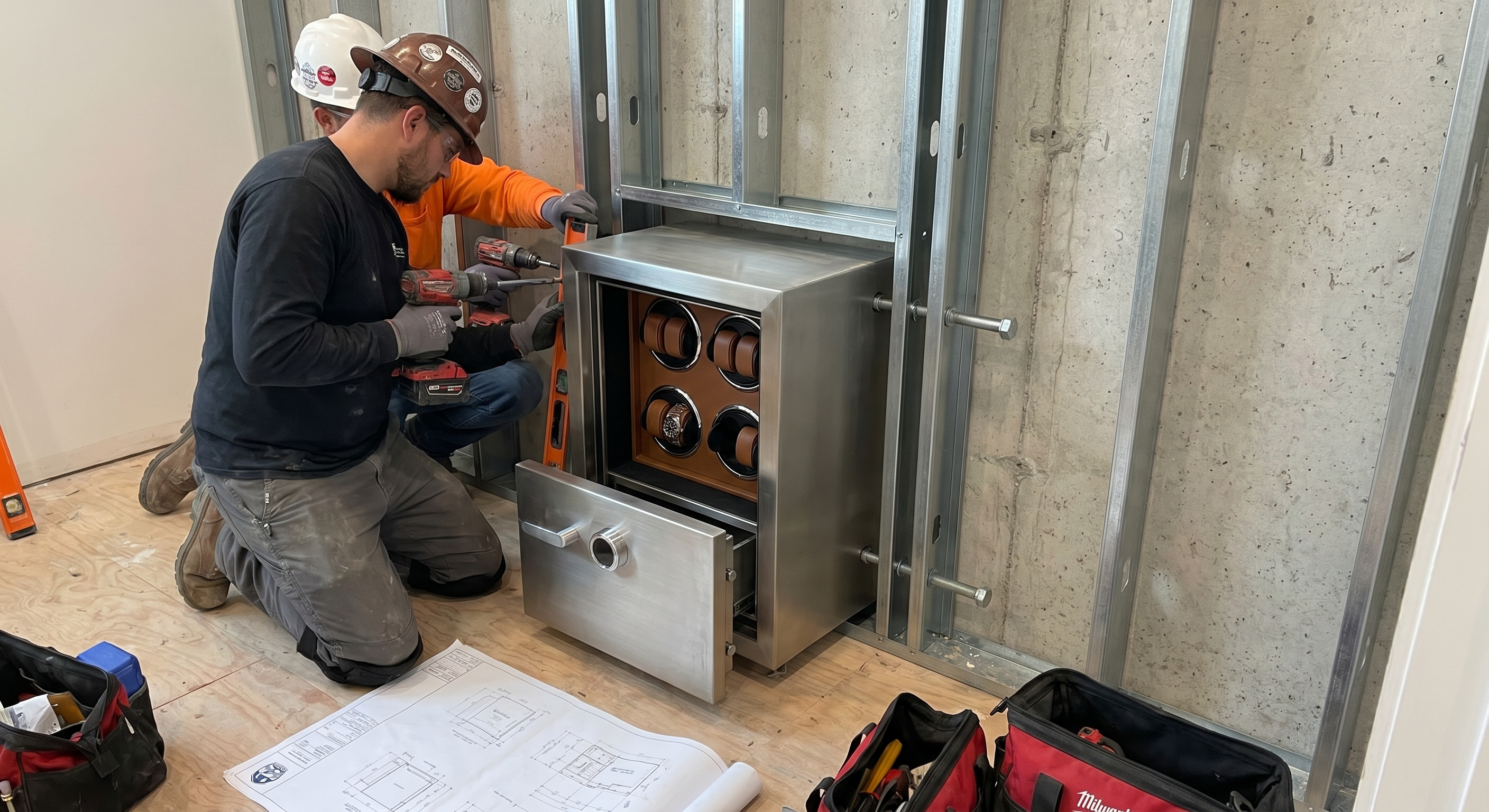 Professional Watch Winder Safe Installation in Reinforced Wall Cavity