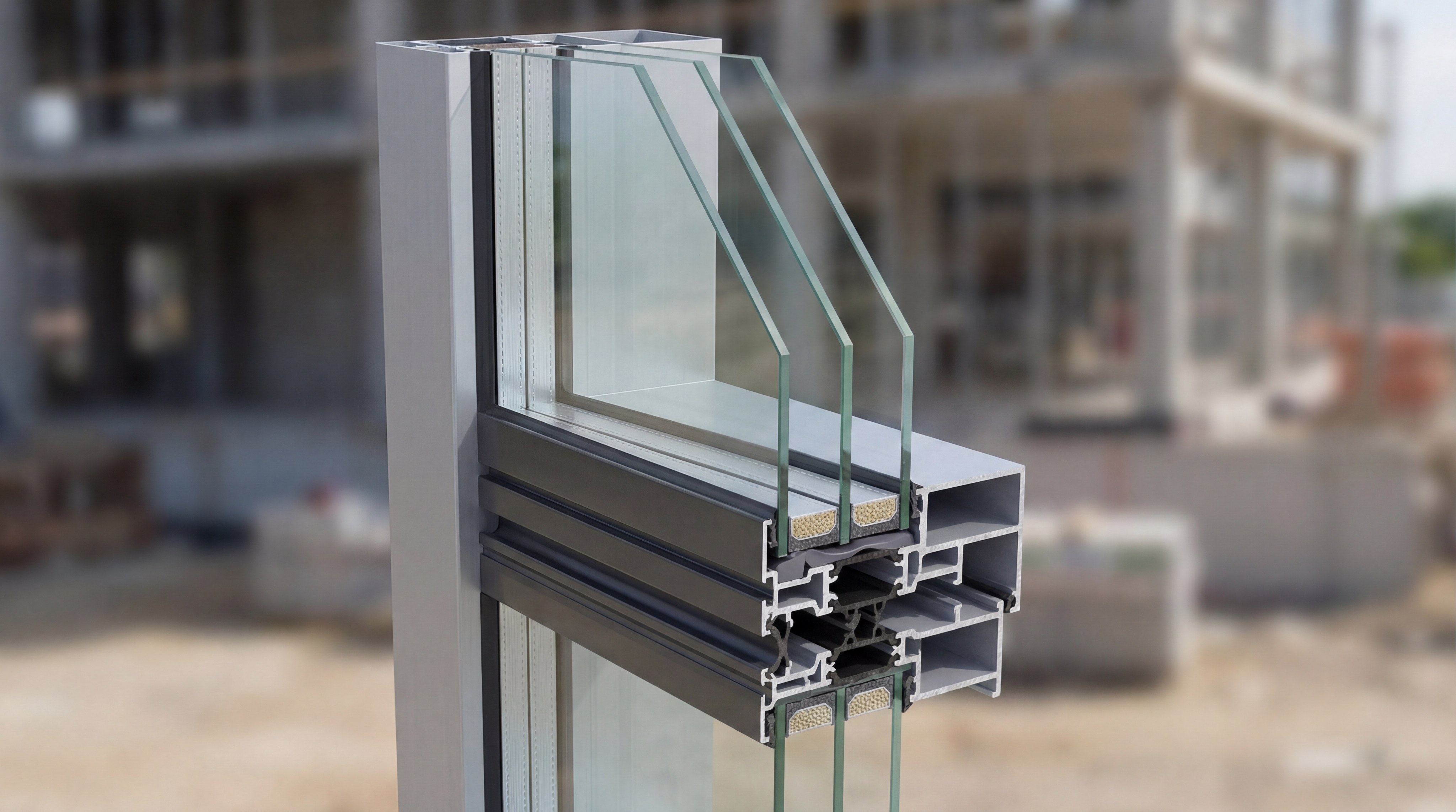 Triple Glazed IGU Cutaway Visualization