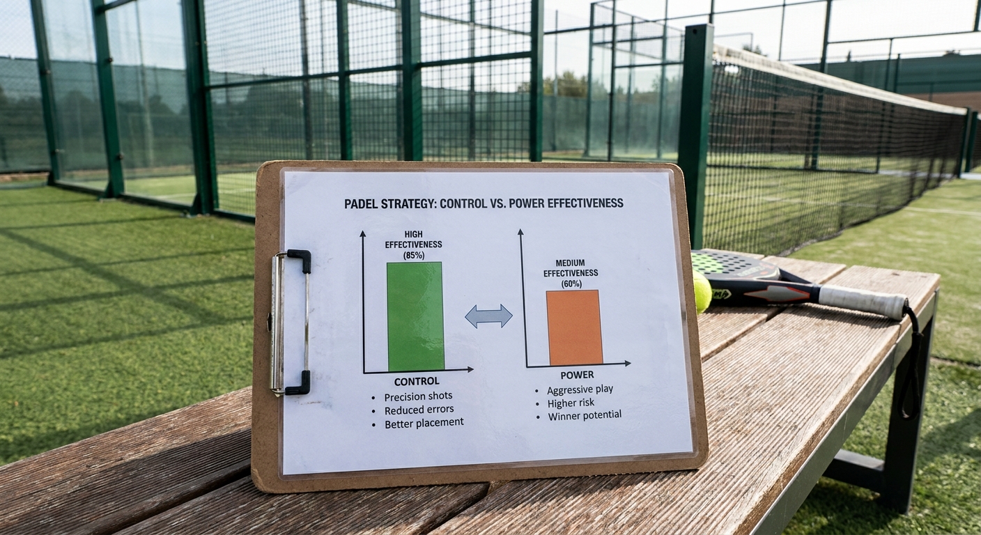 padel court tactical control vs power analysis