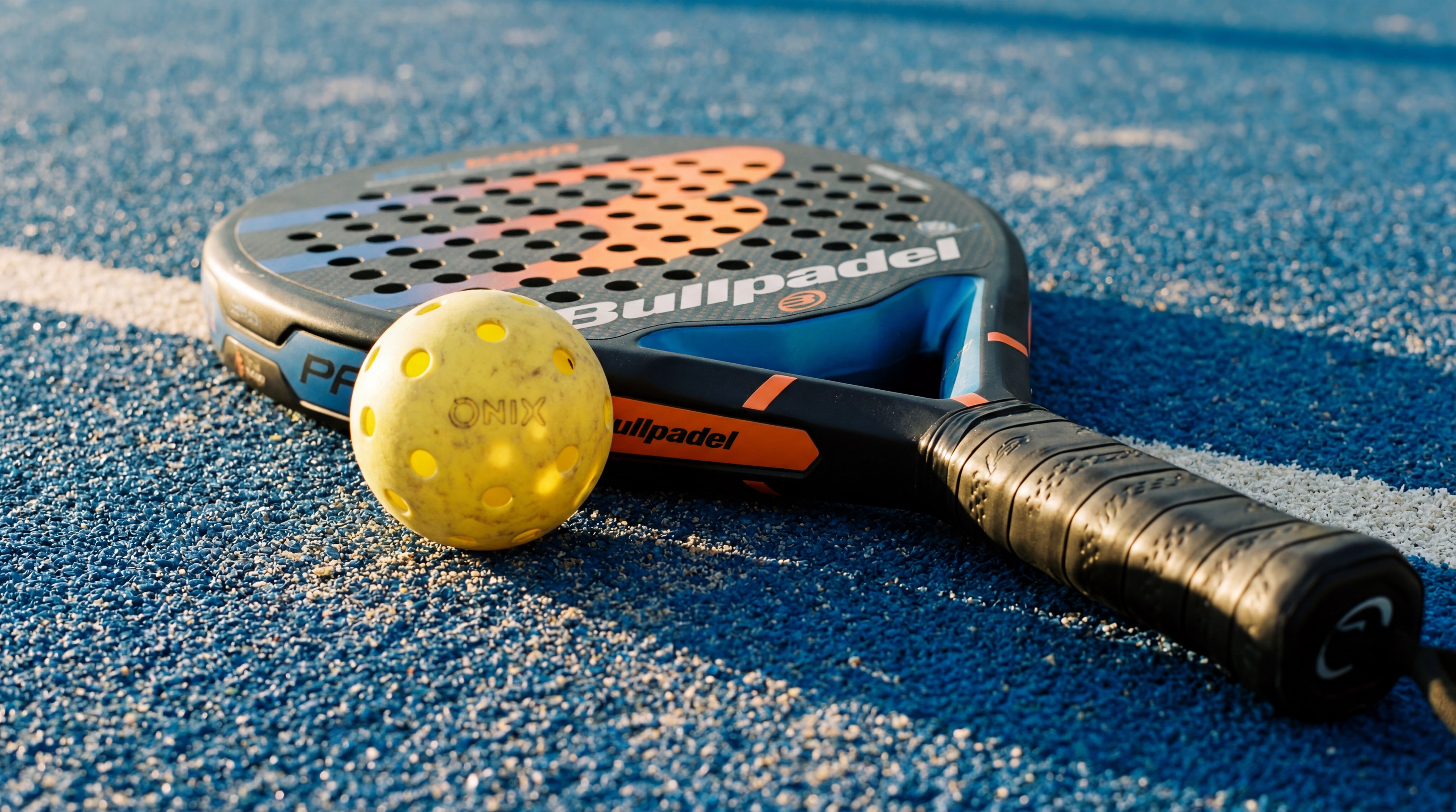 padel pickleball court close up
