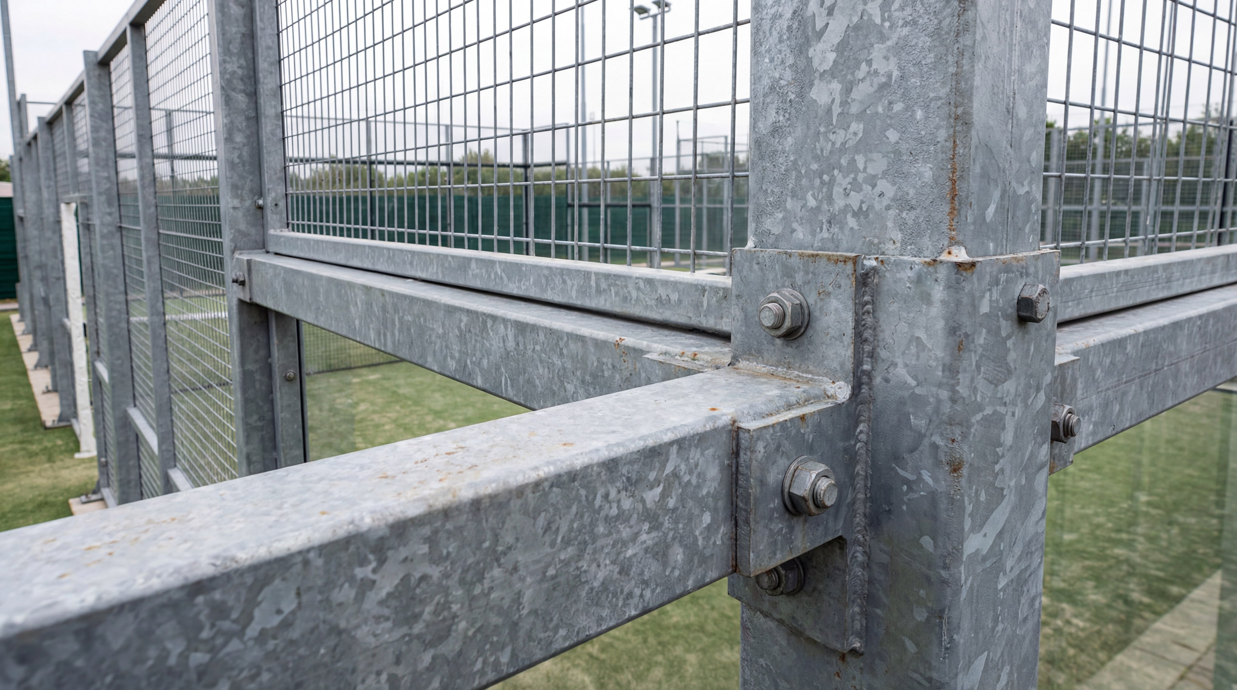 galvanized steel padel court structure