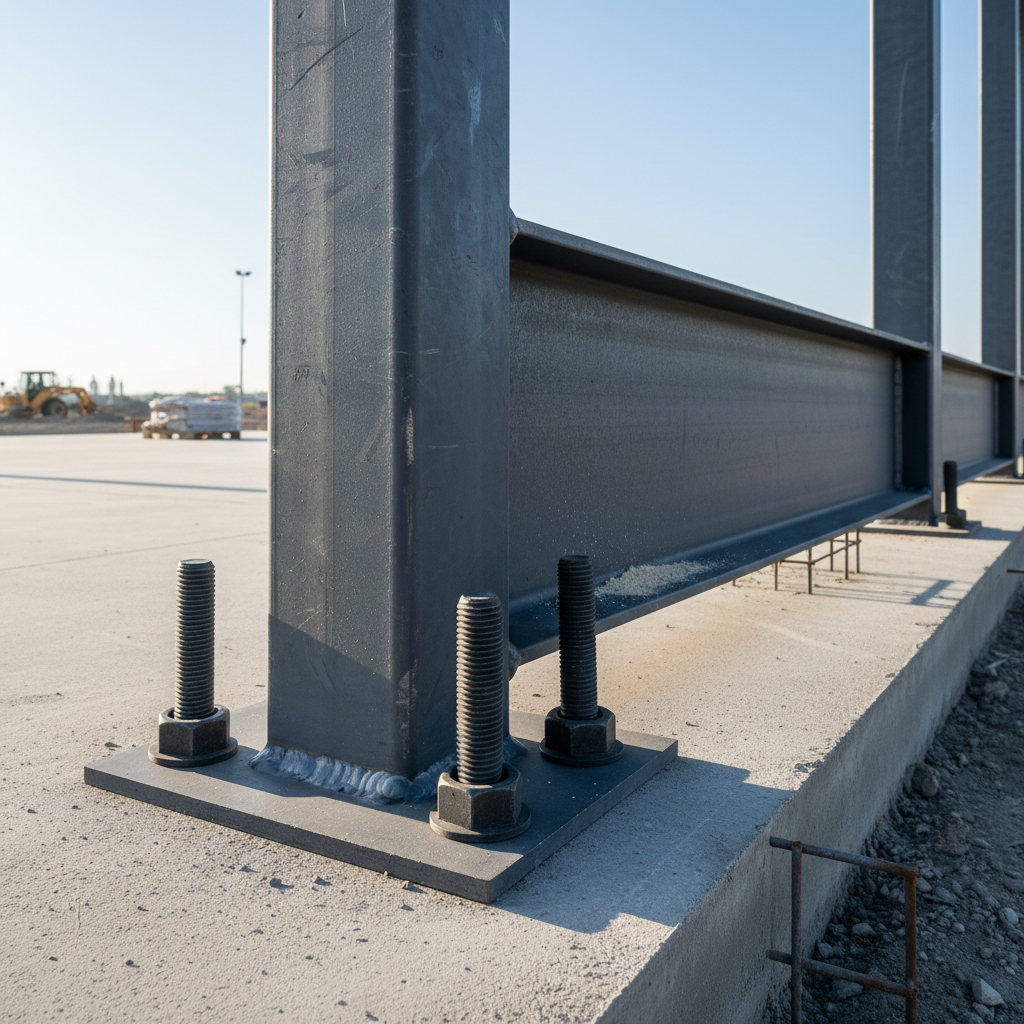 A close-up of the mechanical components and steel frame during construction