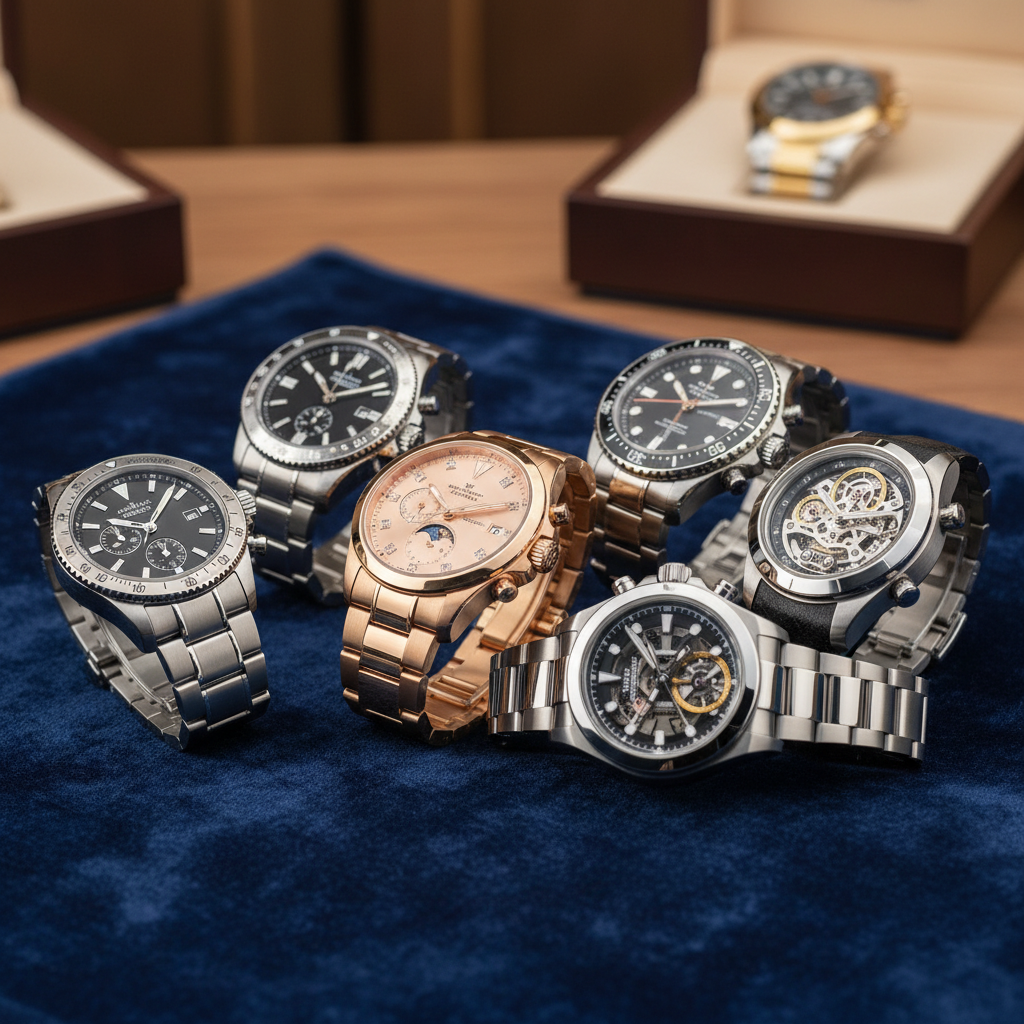 luxury watches studio display