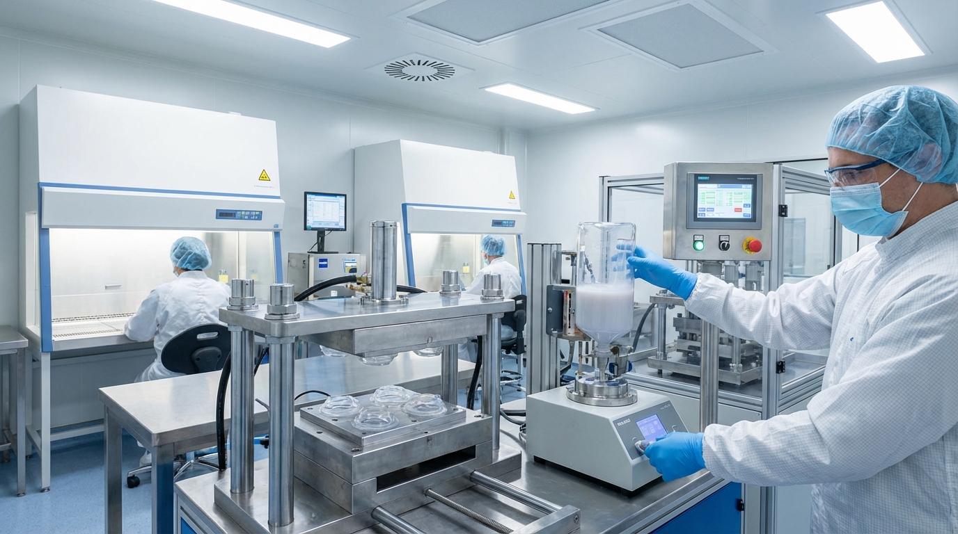 Medical silicone molding process visualization