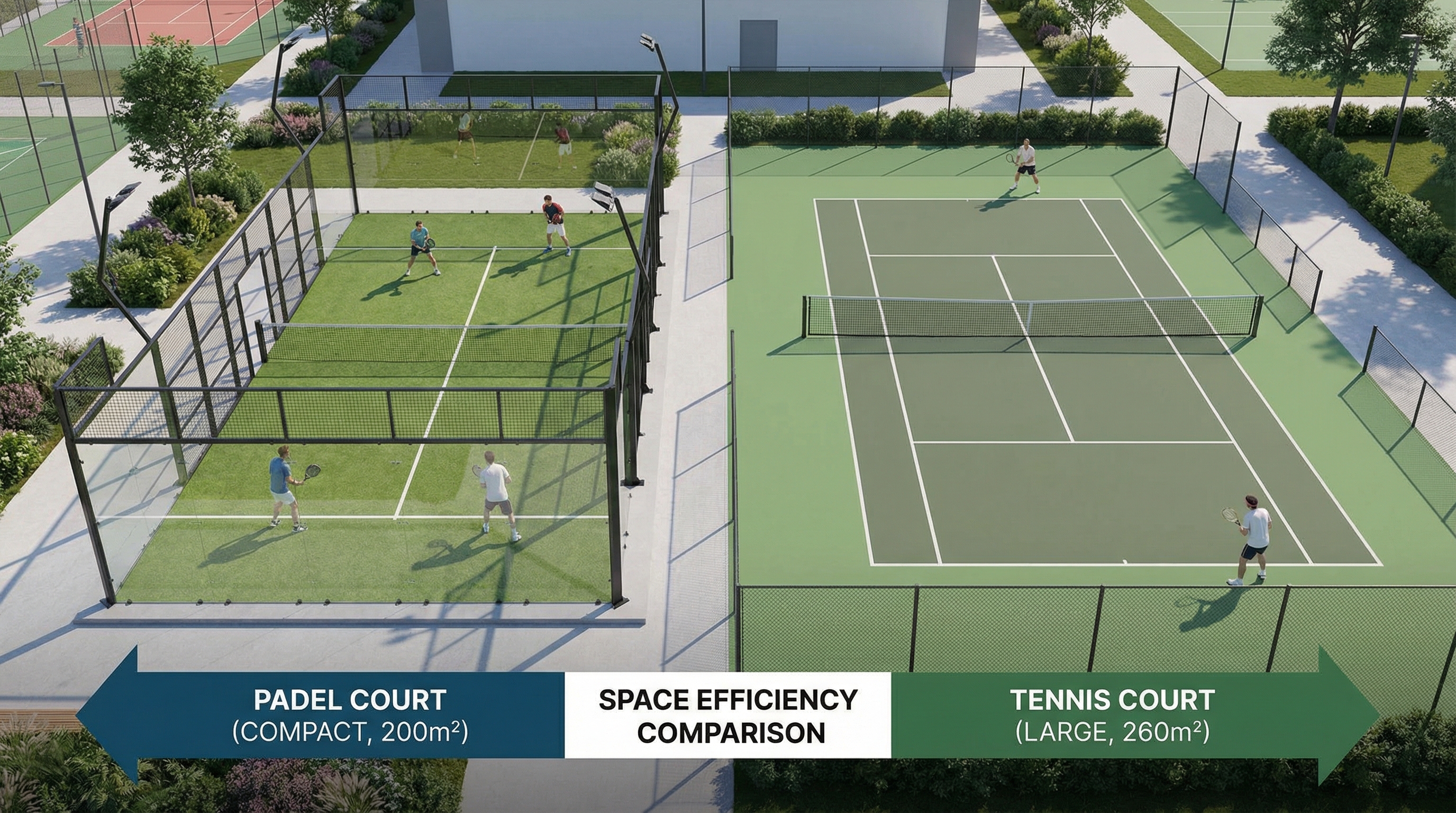 Tennis vs Padel Comparison Image
