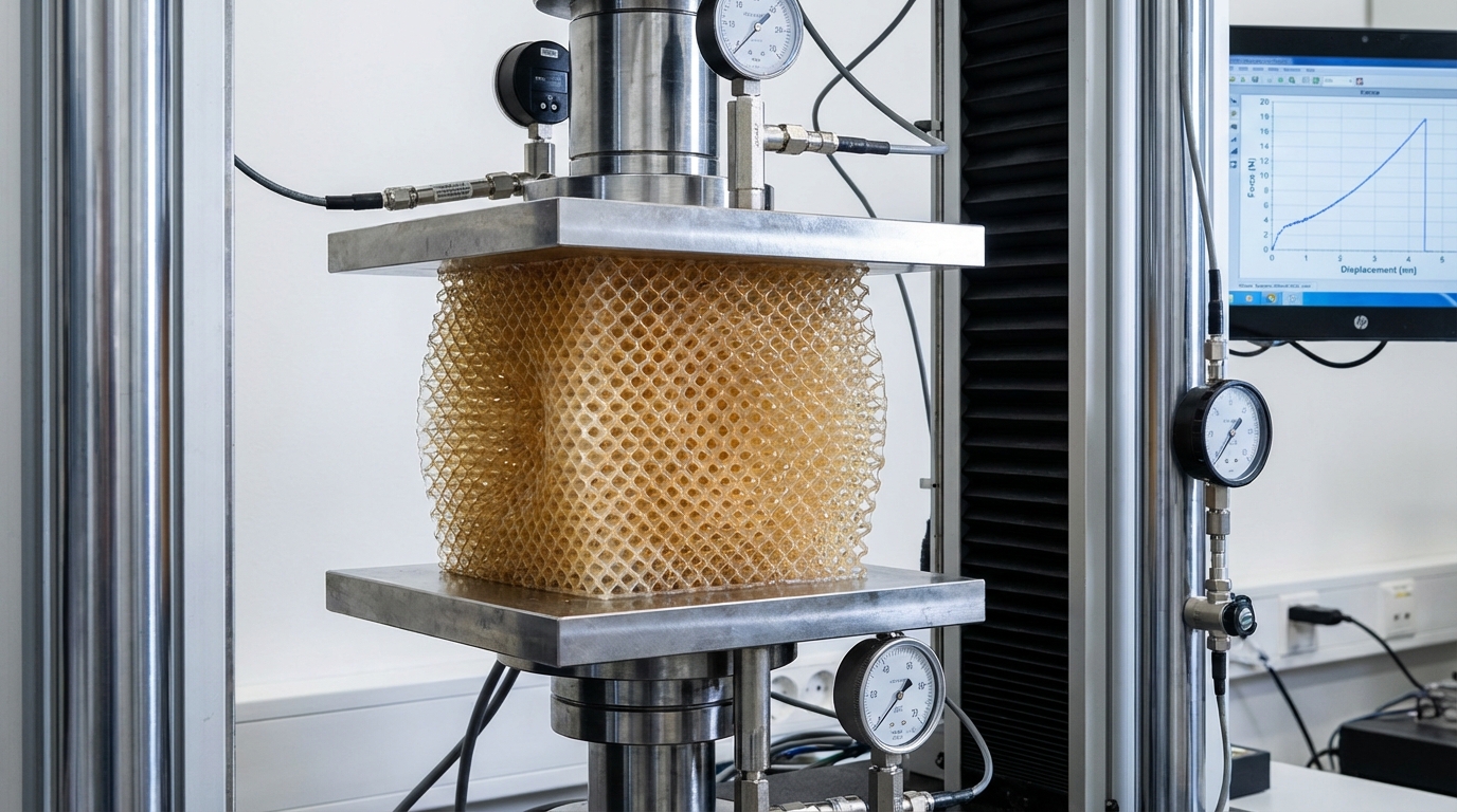 silicone lattice compression test