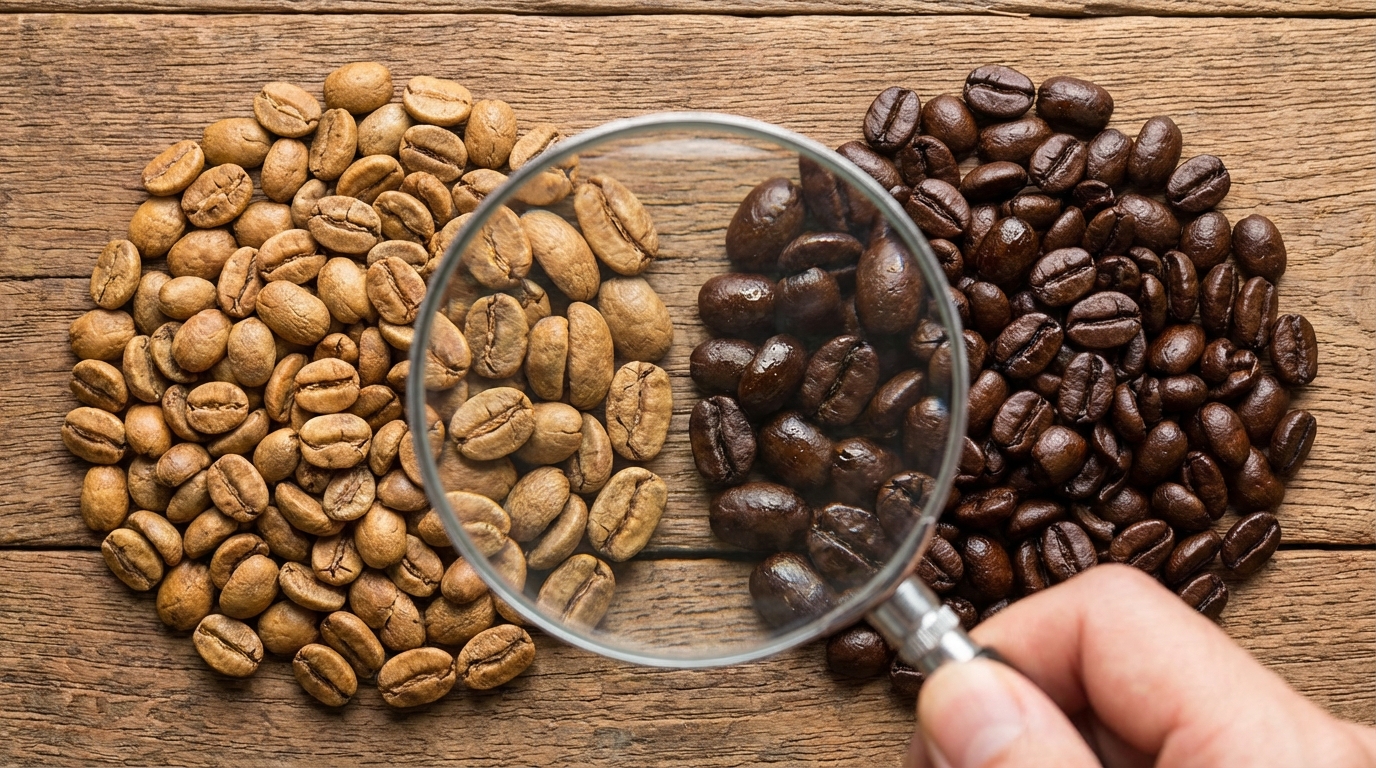 Macro view of coffee beans highlighting the porous surface sensitive to high residual oxygen levels.