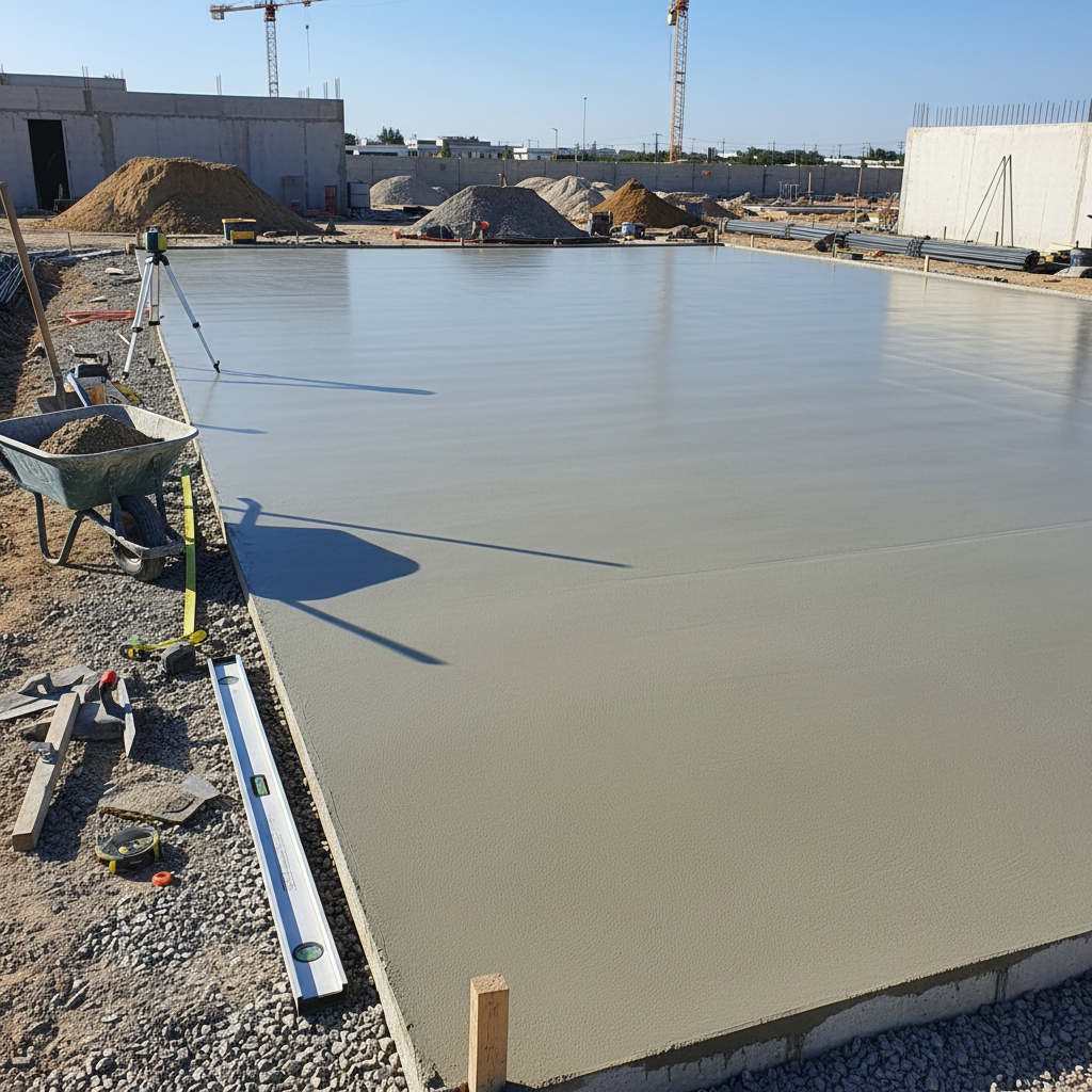 photorealistic concrete foundation padel court index 6