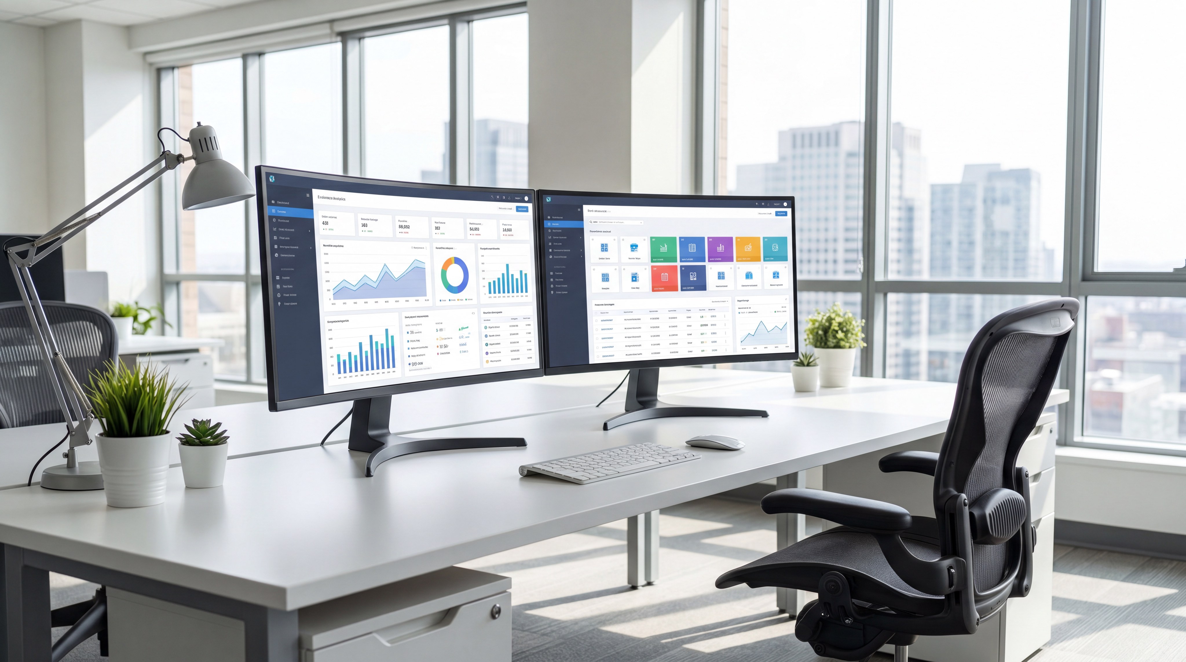 Dual Monitor Ecommerce Workstation