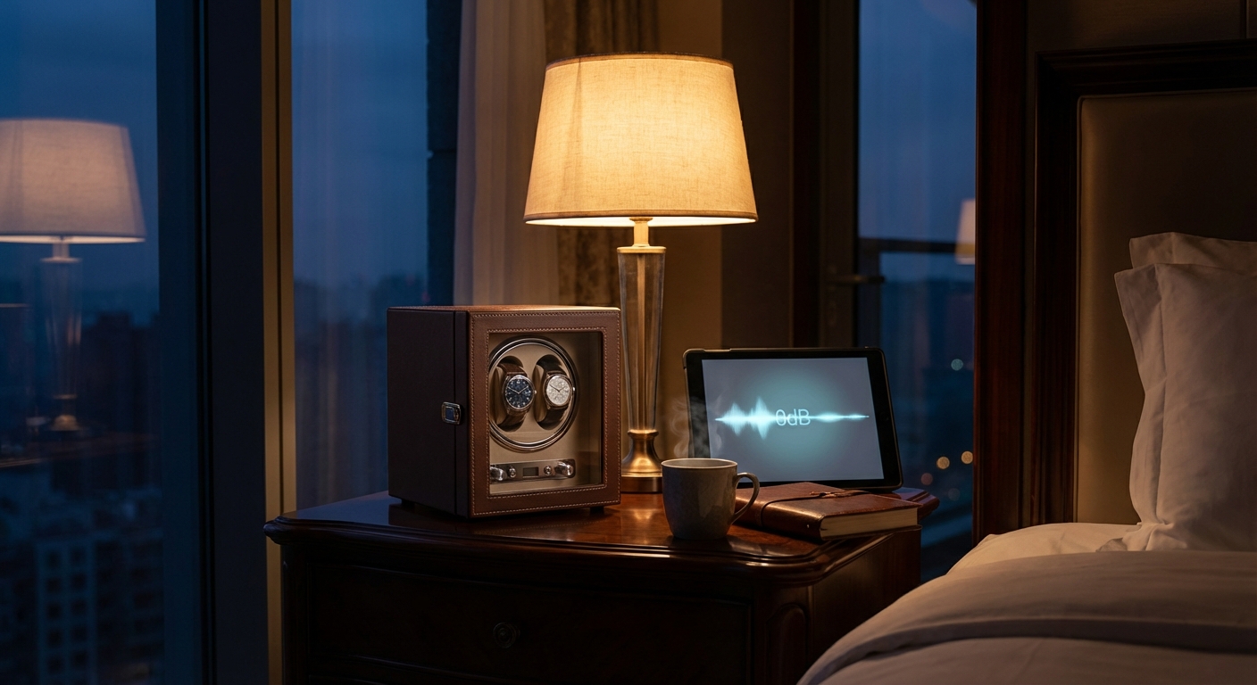 luxury bedroom nightstand silent safe