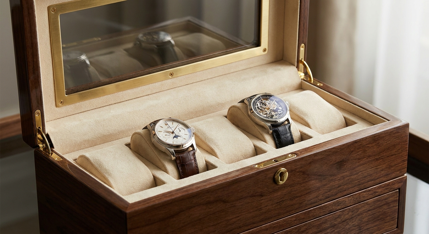 Premium watch winder box product visualization