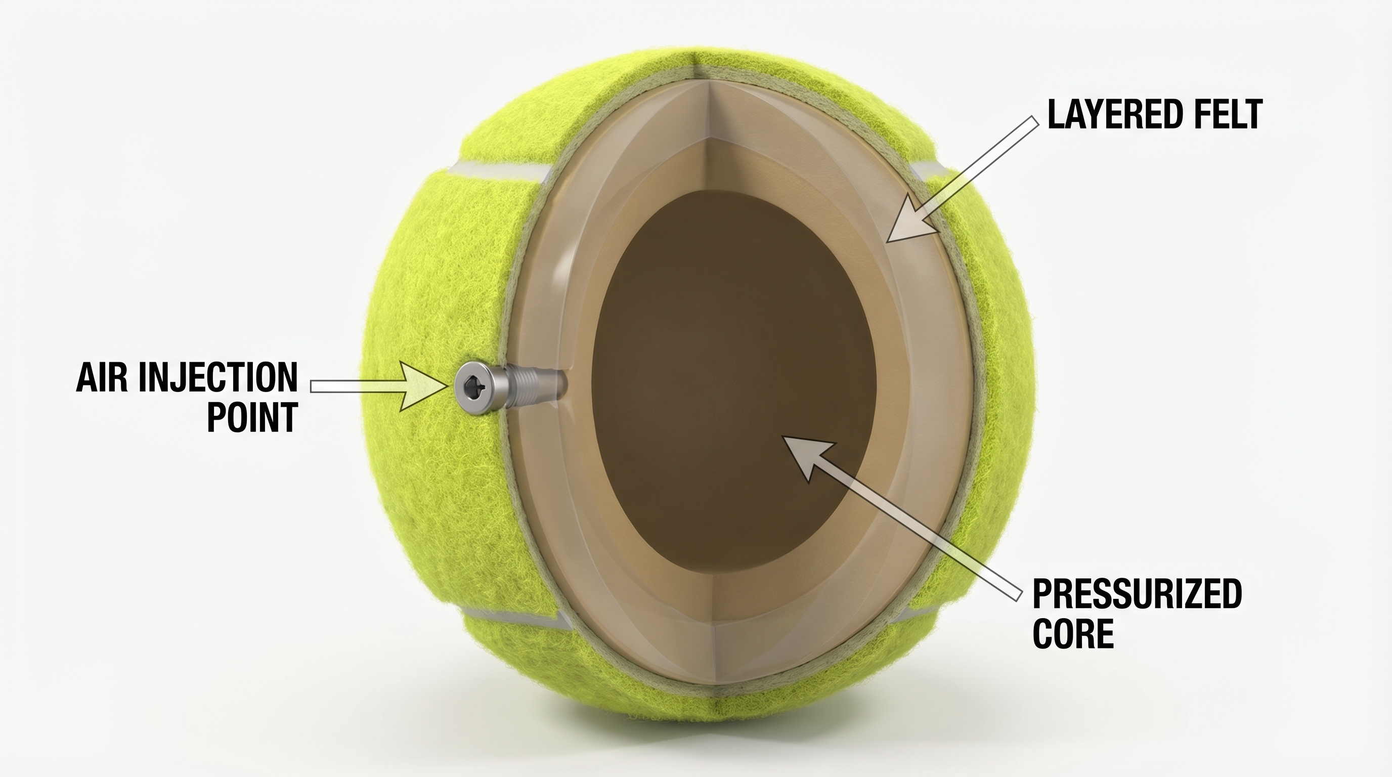 sports ball cross section diagram