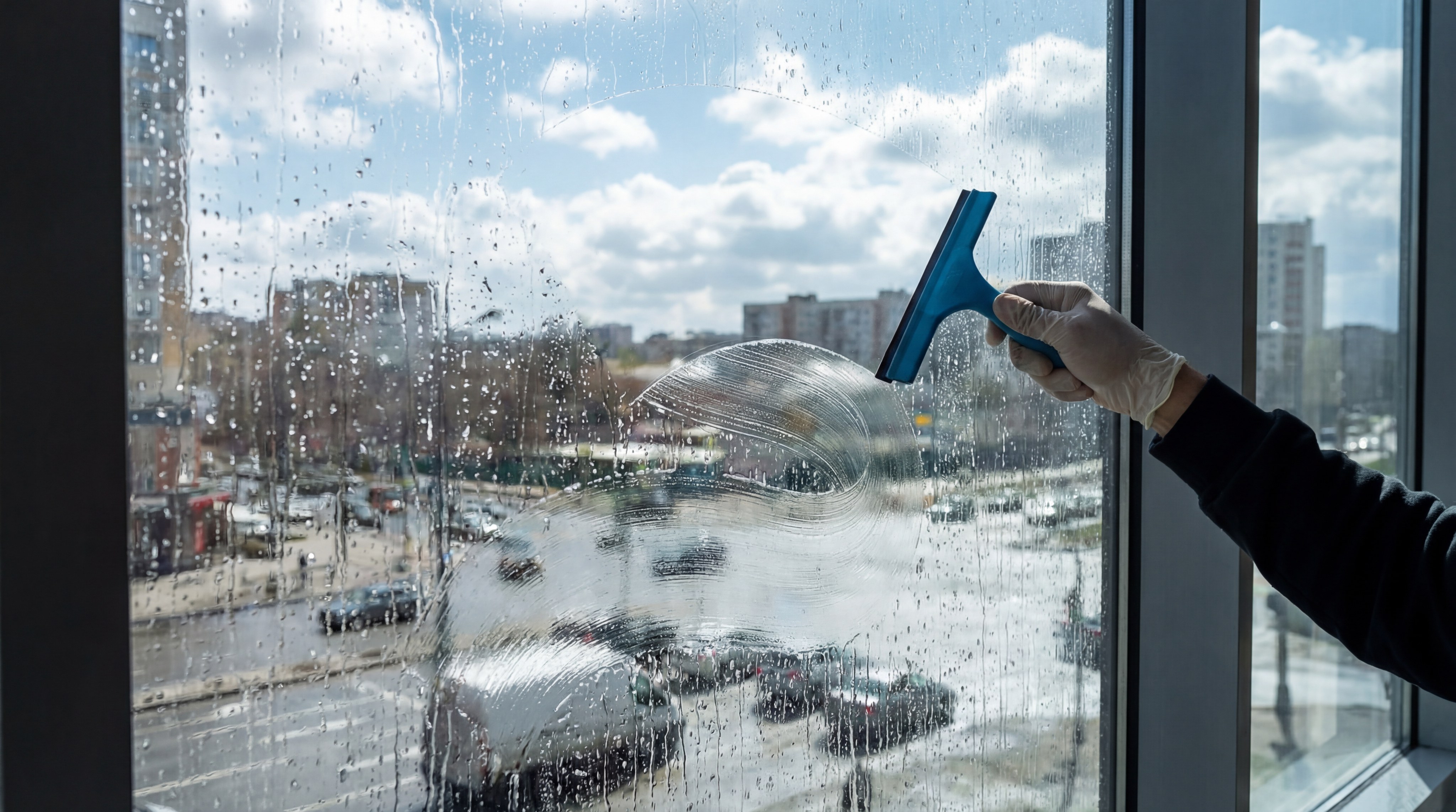 Squeegee S Pattern Window Cleaning