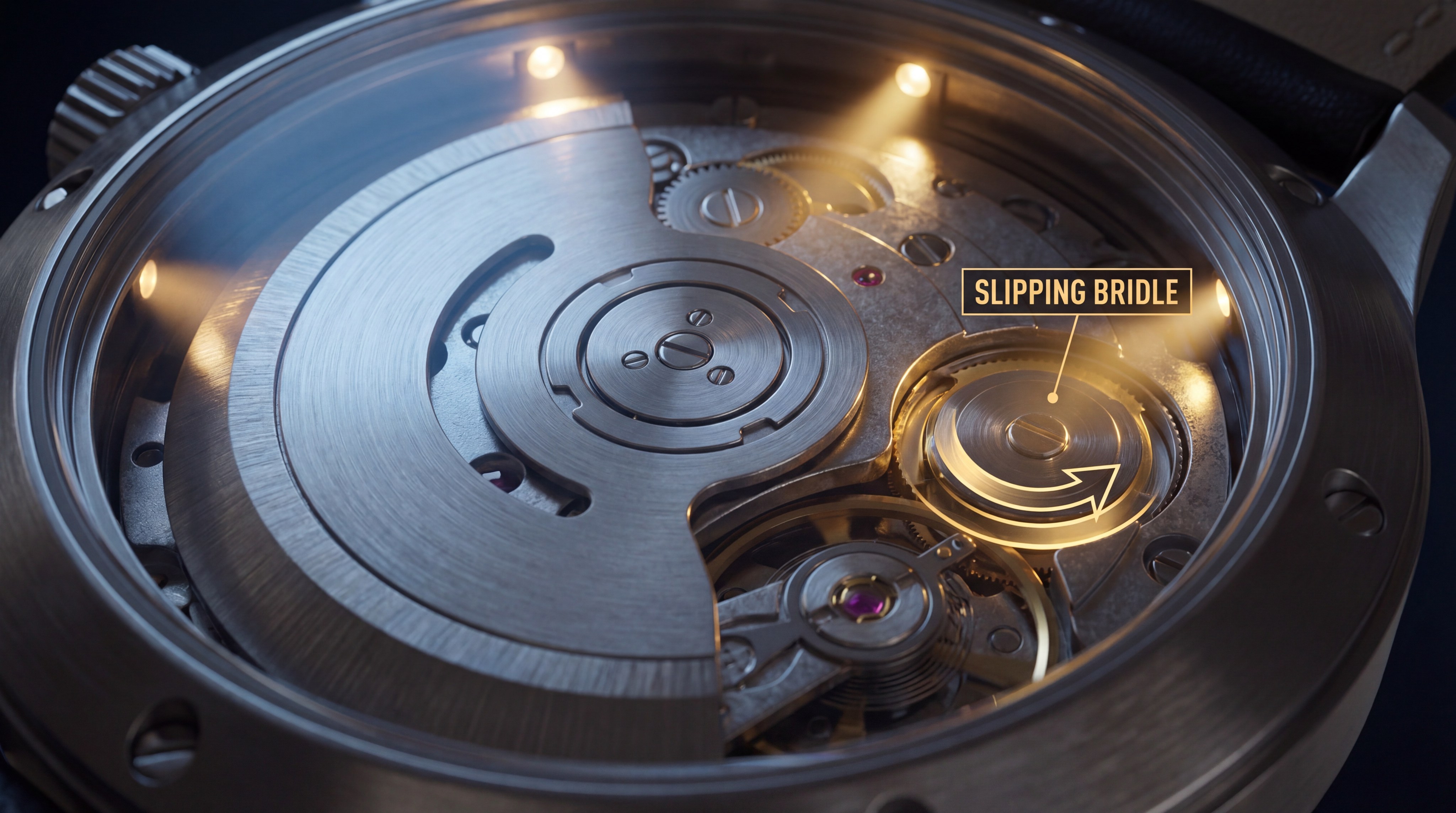 automatic watch mechanism 3d render