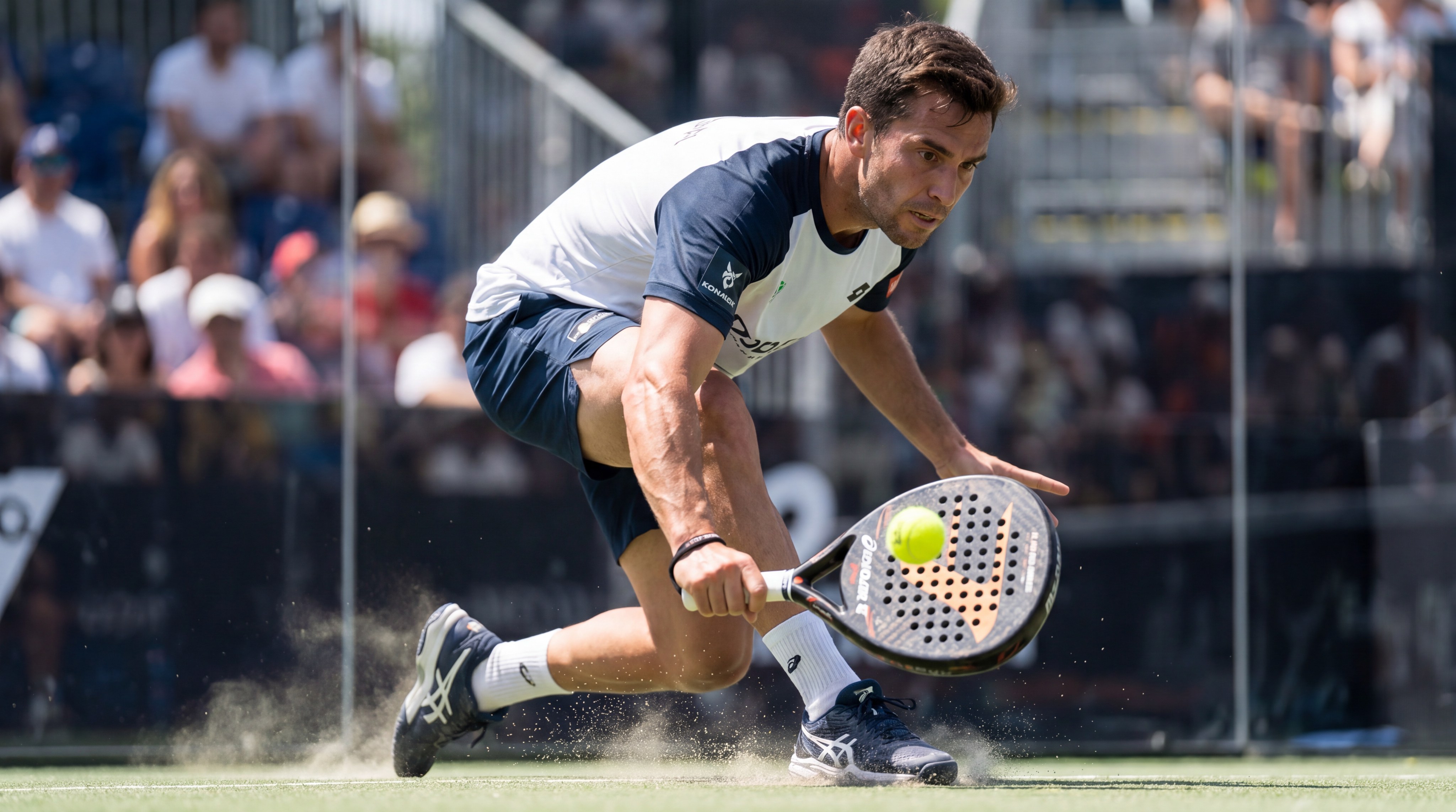 professional player performing underarm serve