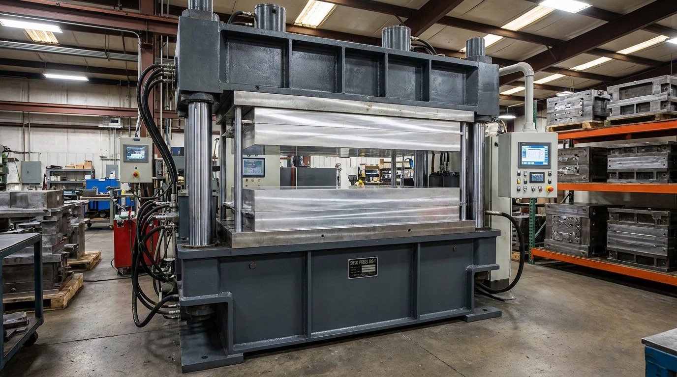 silicone compression molding press