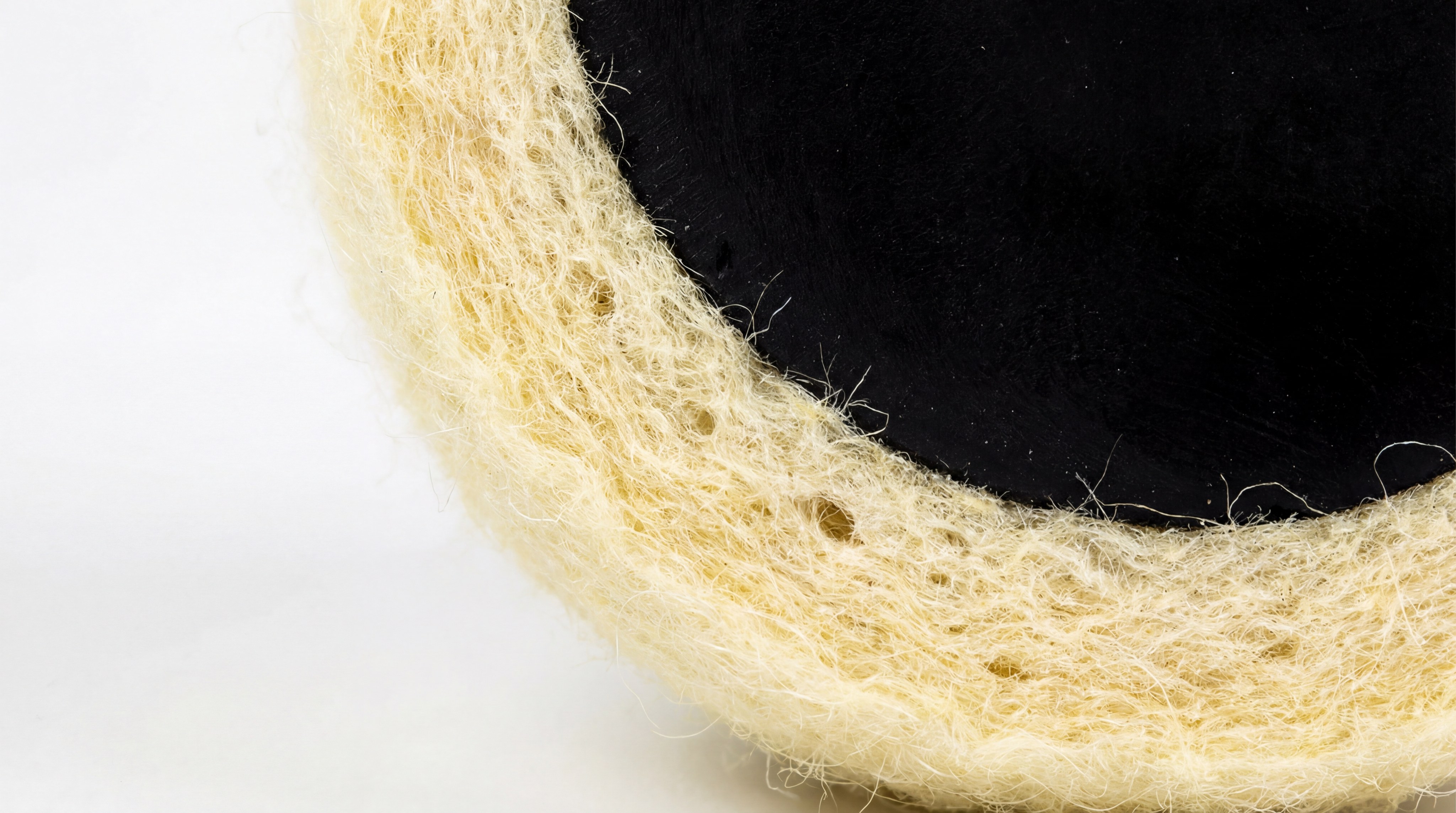 padel ball cross section macro