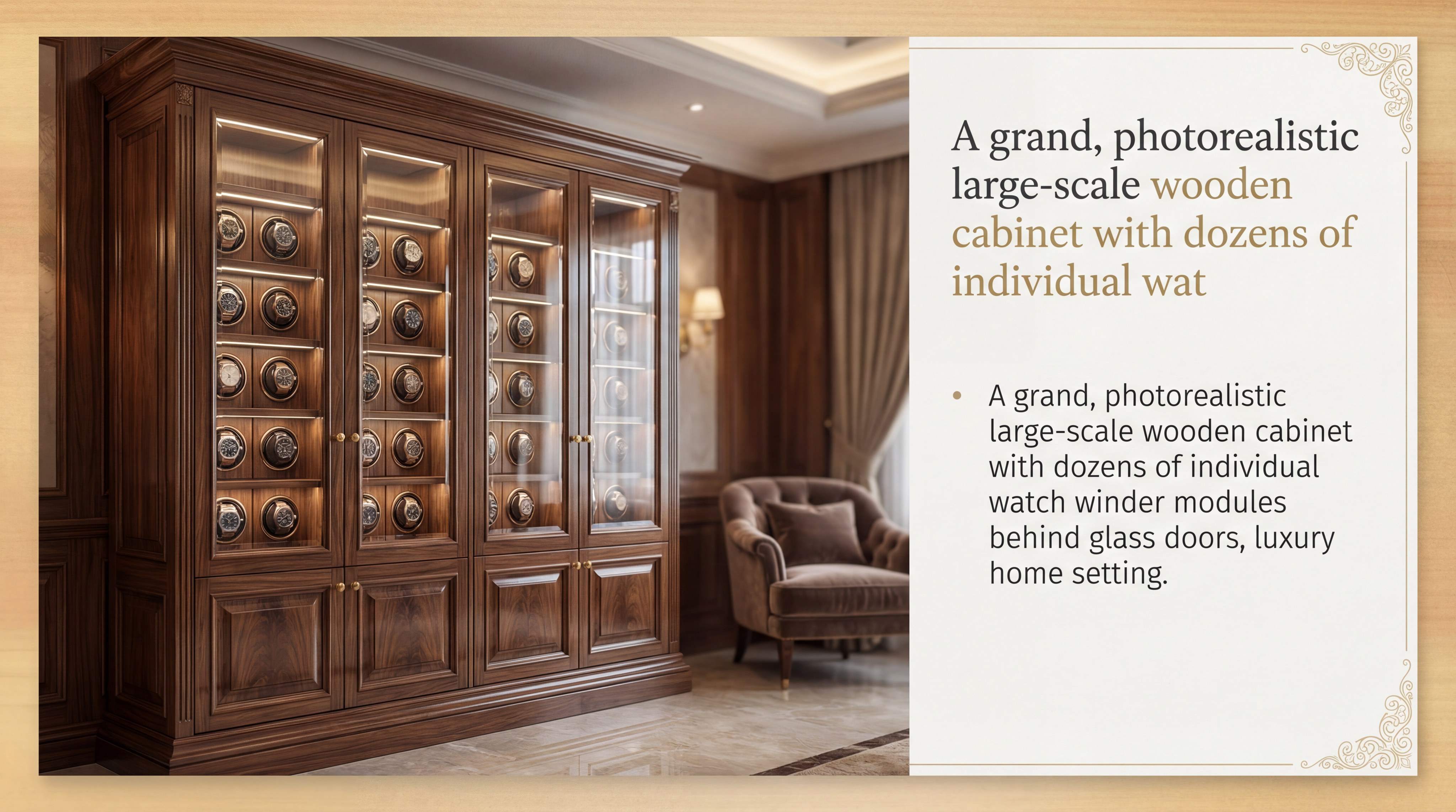 luxury watch winder cabinet