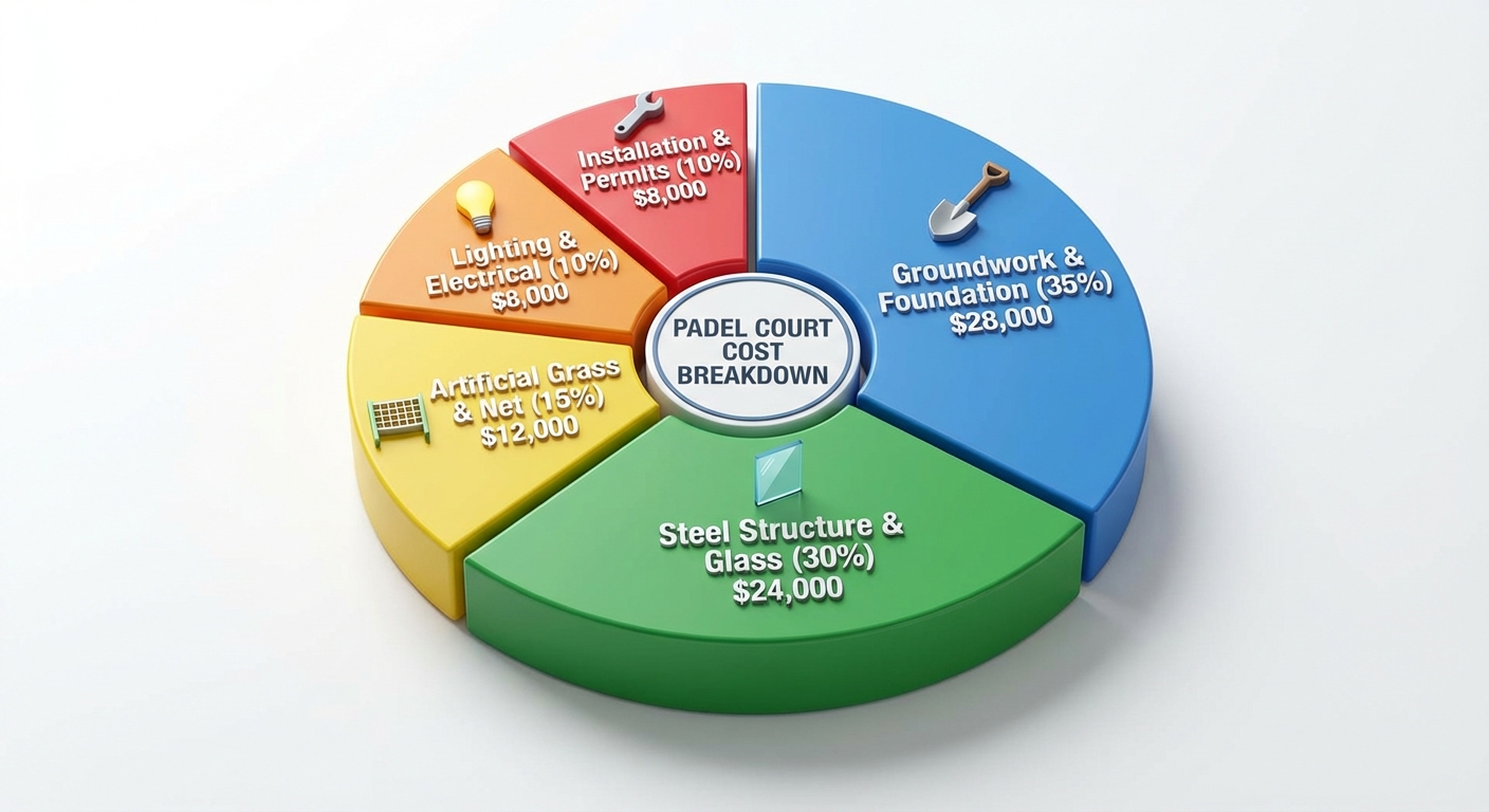 Padel Court Cost Breakdown Chart