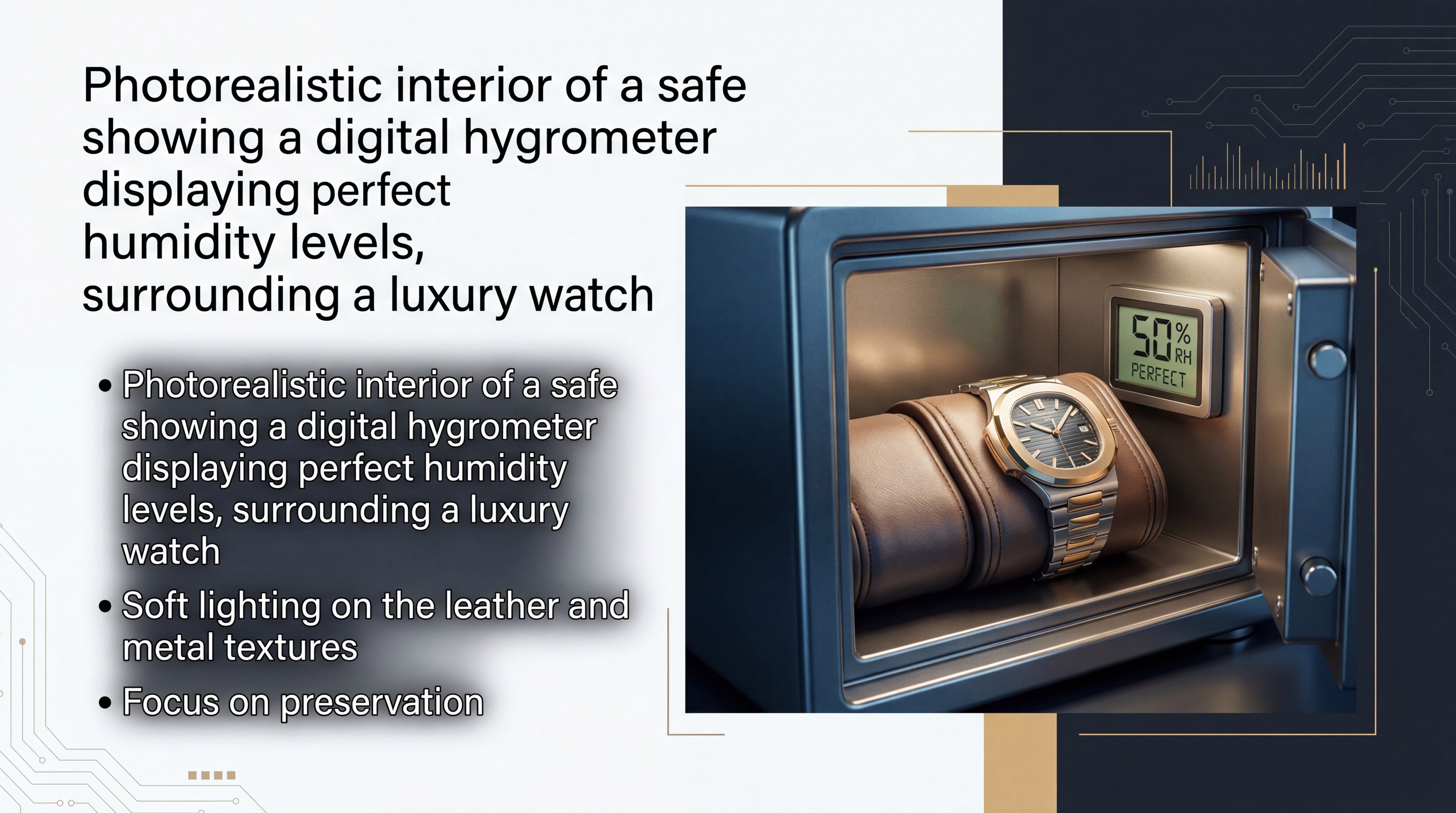 Luxury safe in modern office